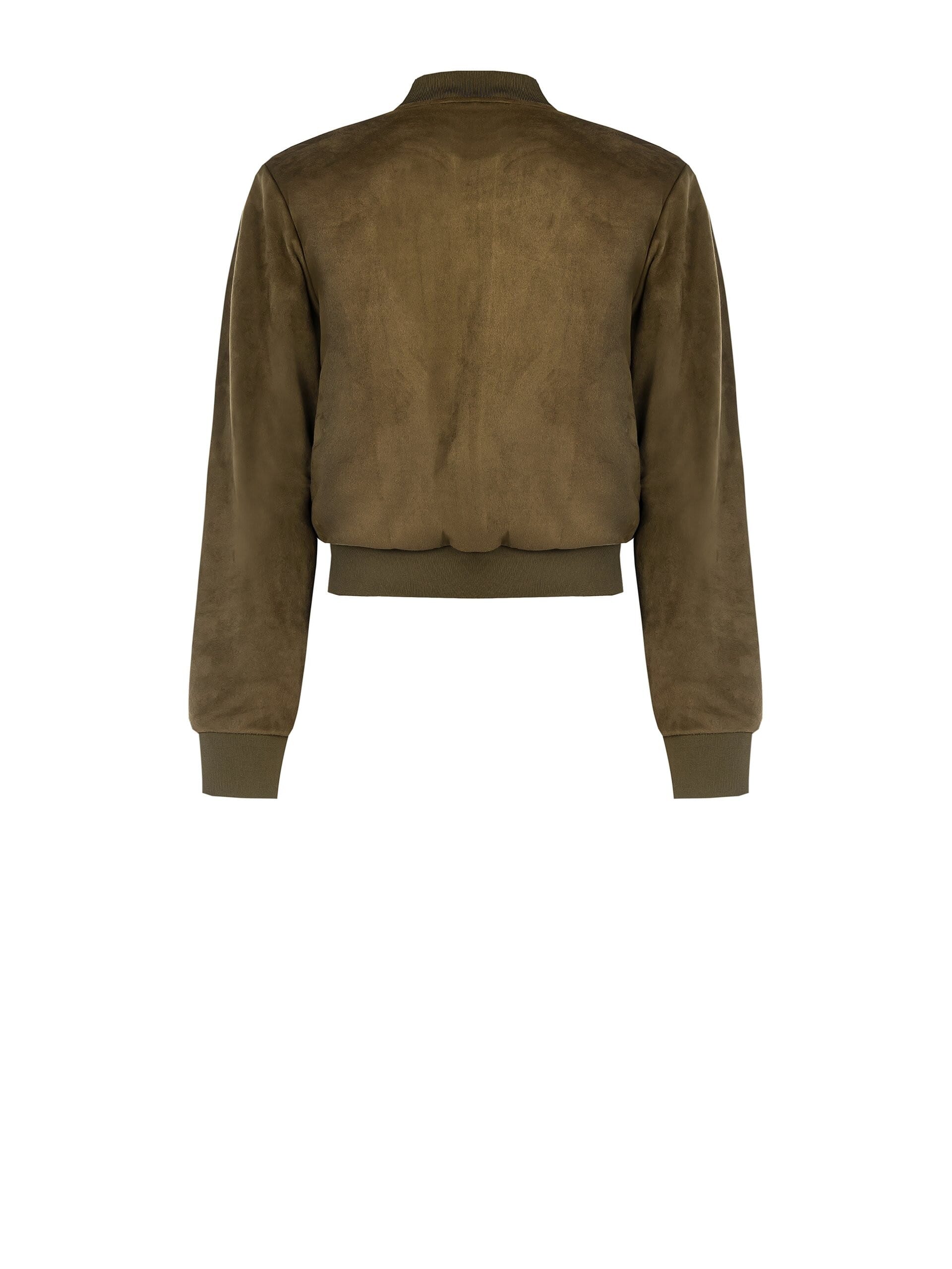 Bomber In Simil Camoscio Con Dettagli Logo Rinascimento