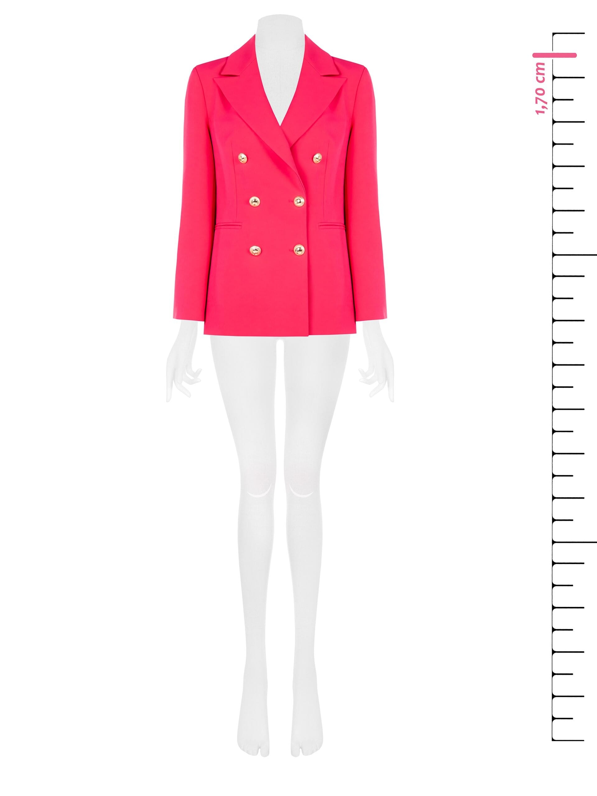 Giacca Blazer Doppiopetto Sfiancata In Tessuto Tecnico Rinascimento