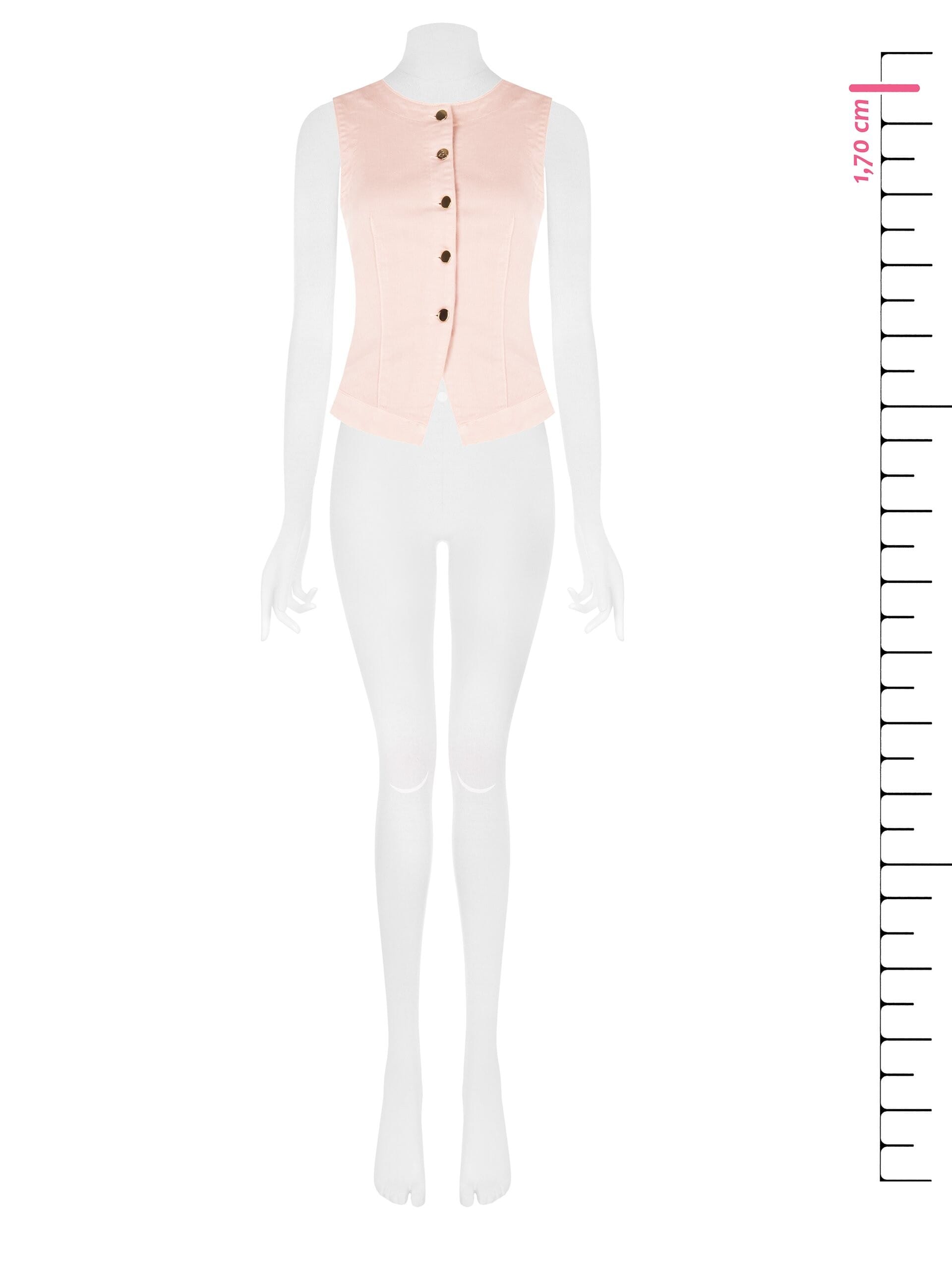 Gilet Sfiancato A Taglio Lungo In Denim Elasticizzato Rinascimento