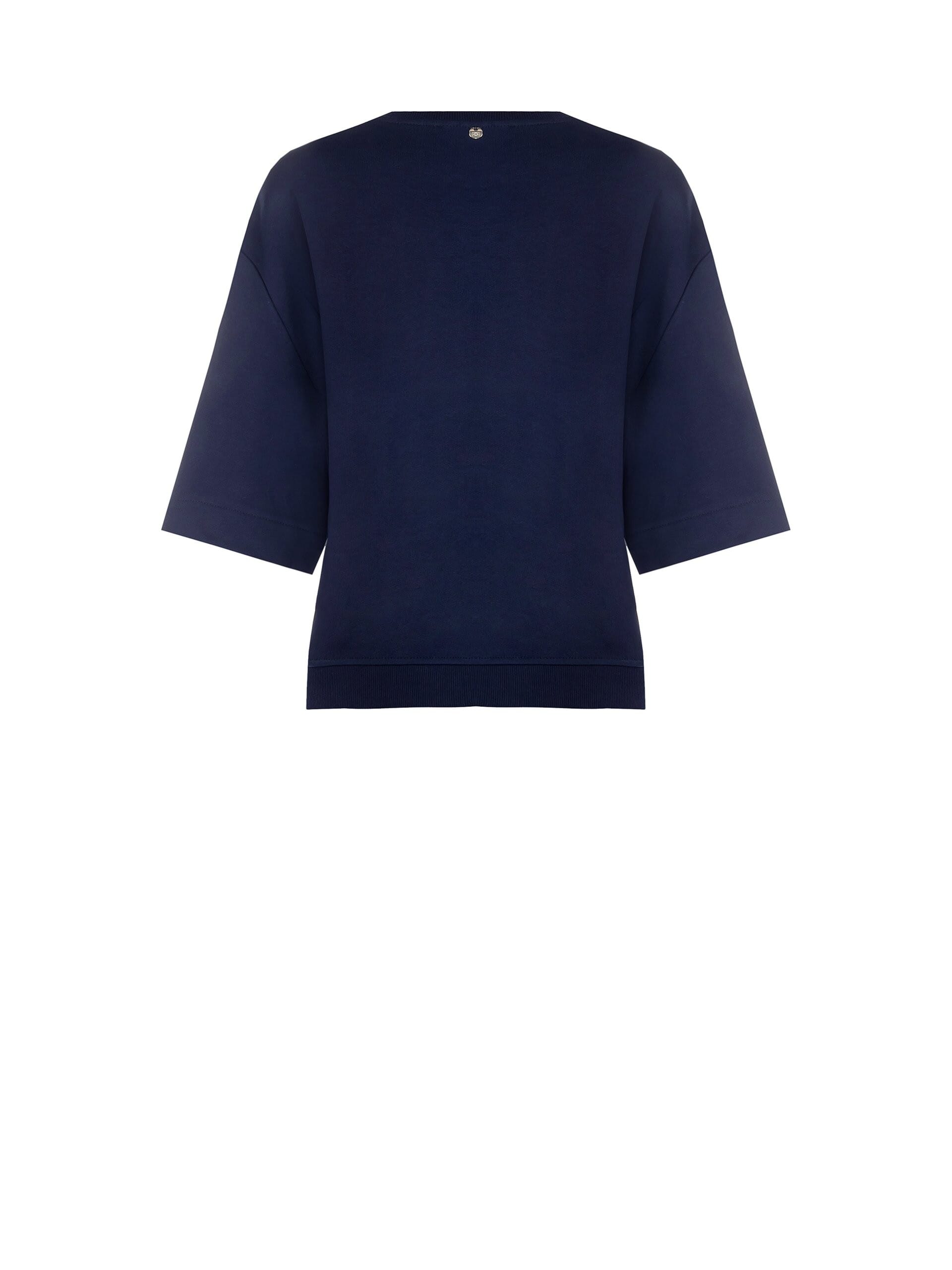 Cotton Sweatshirt With Sequined Pocket Rinascimento