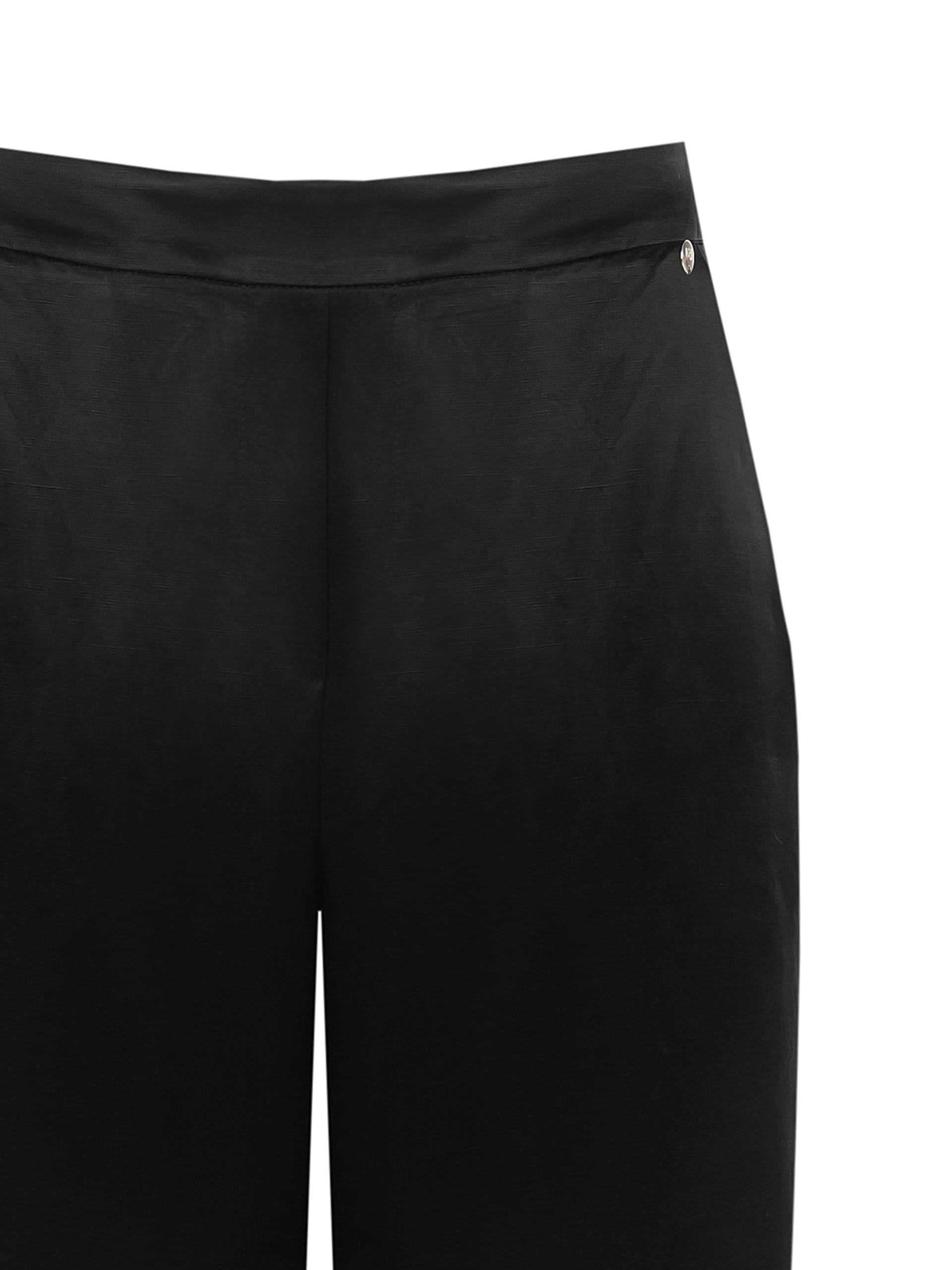 Pantalon de palais en satin opaque avec poches et dos élastiqué