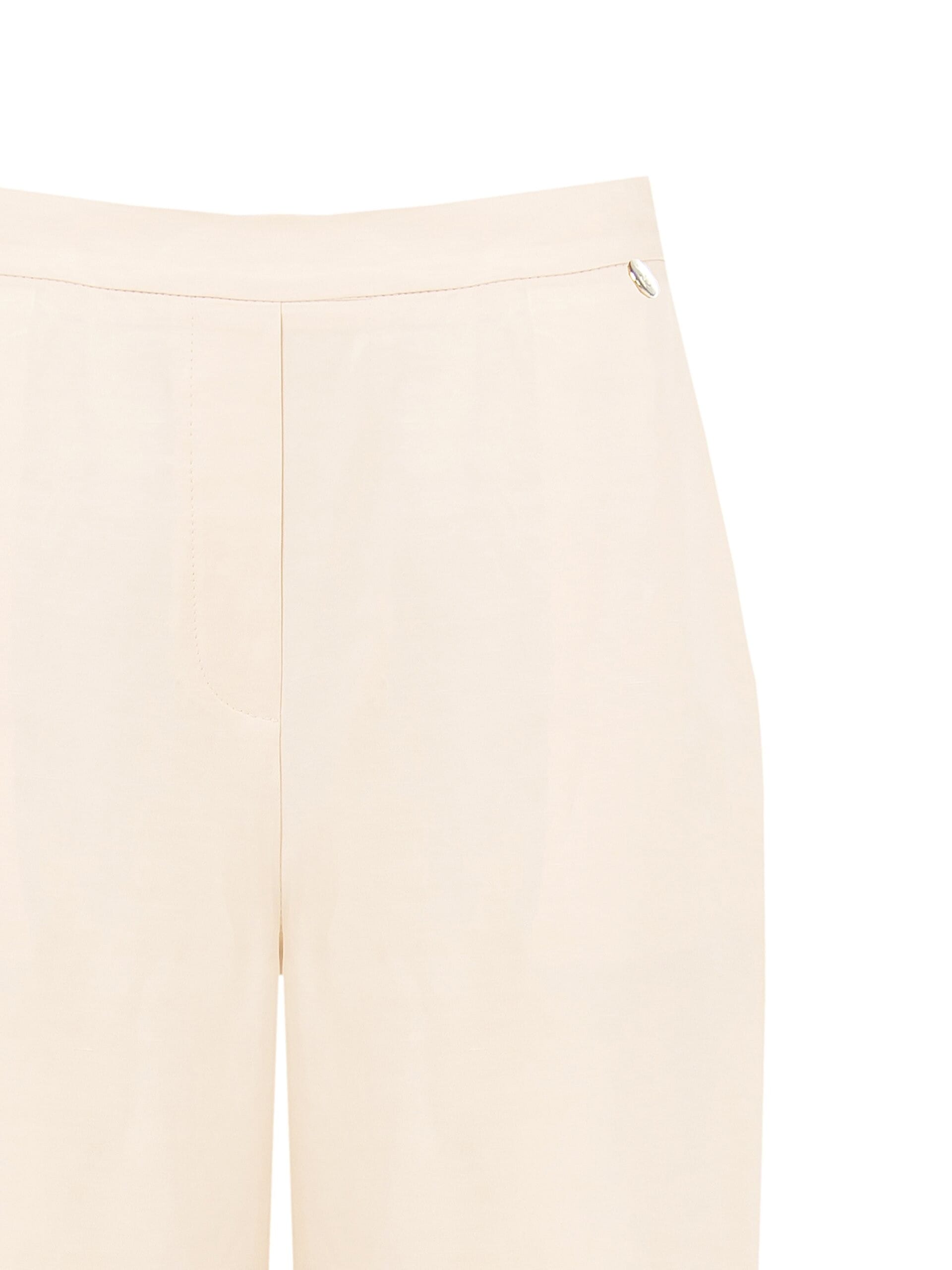 Pantalon de palais en satin opaque avec poches et dos élastiqué