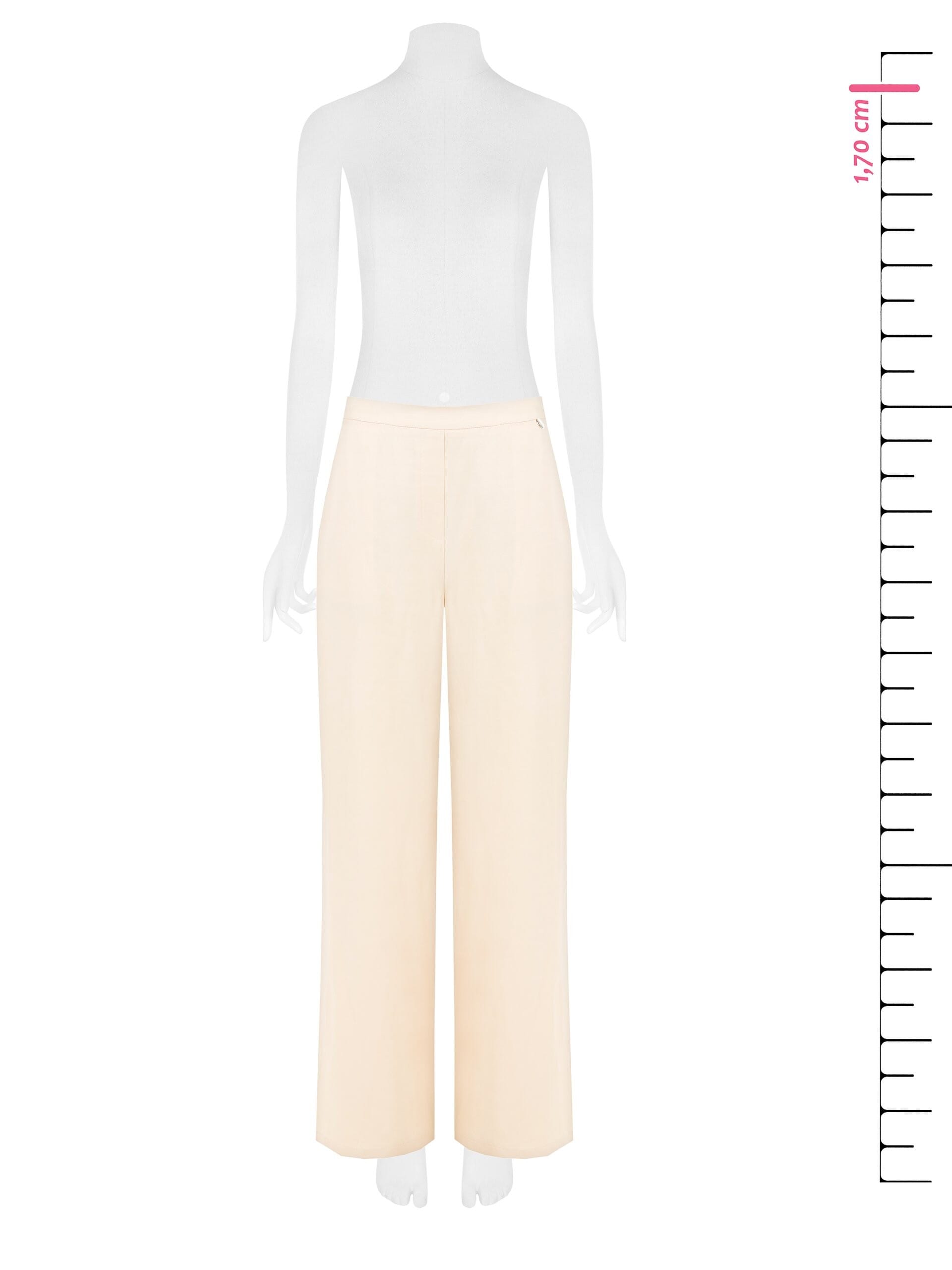 Pantalon de palais en satin opaque avec poches et dos élastiqué