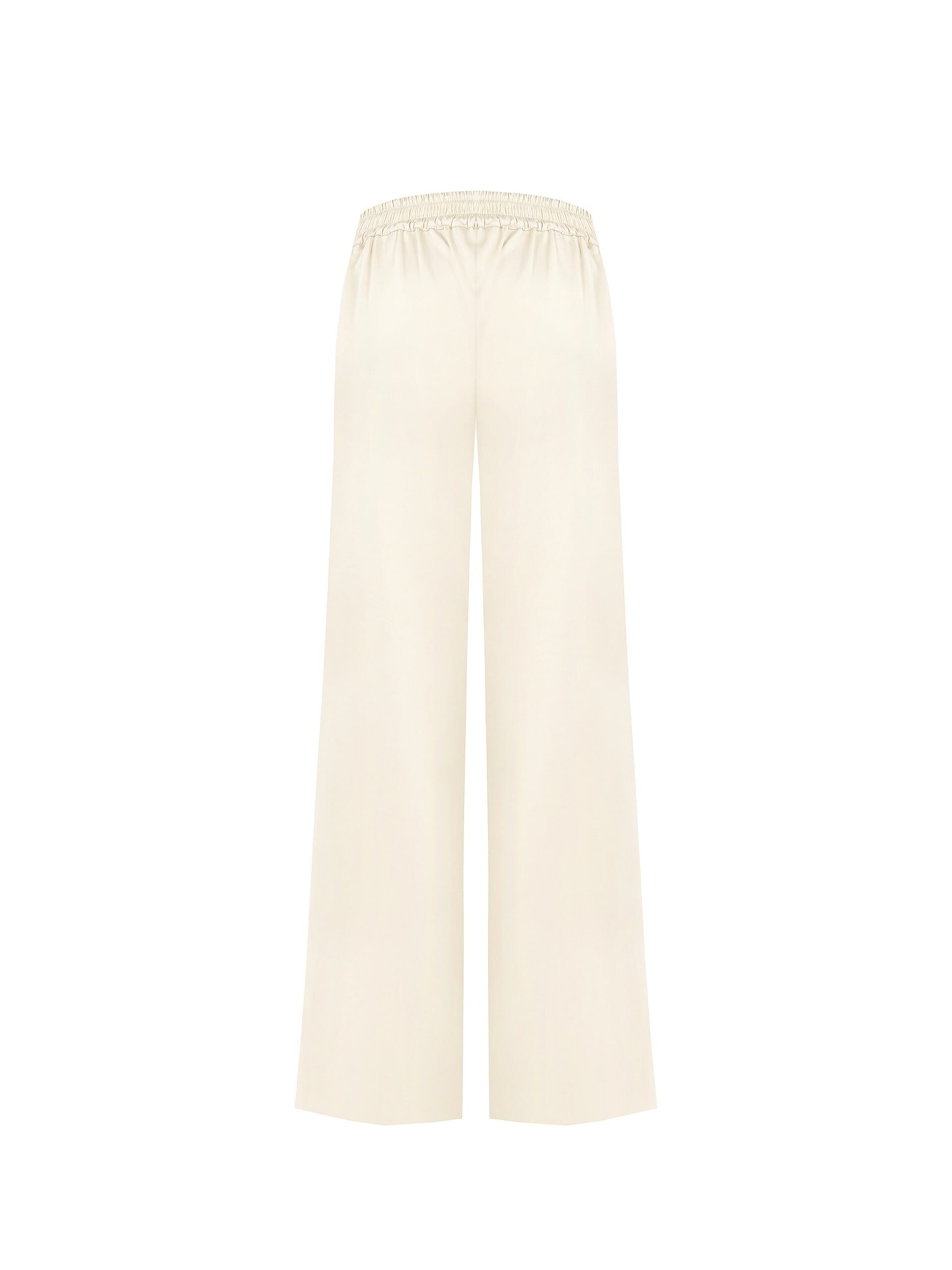 Pantaloni Palazzo In Misto Viscosa Con Elastico Dietro Rinascimento