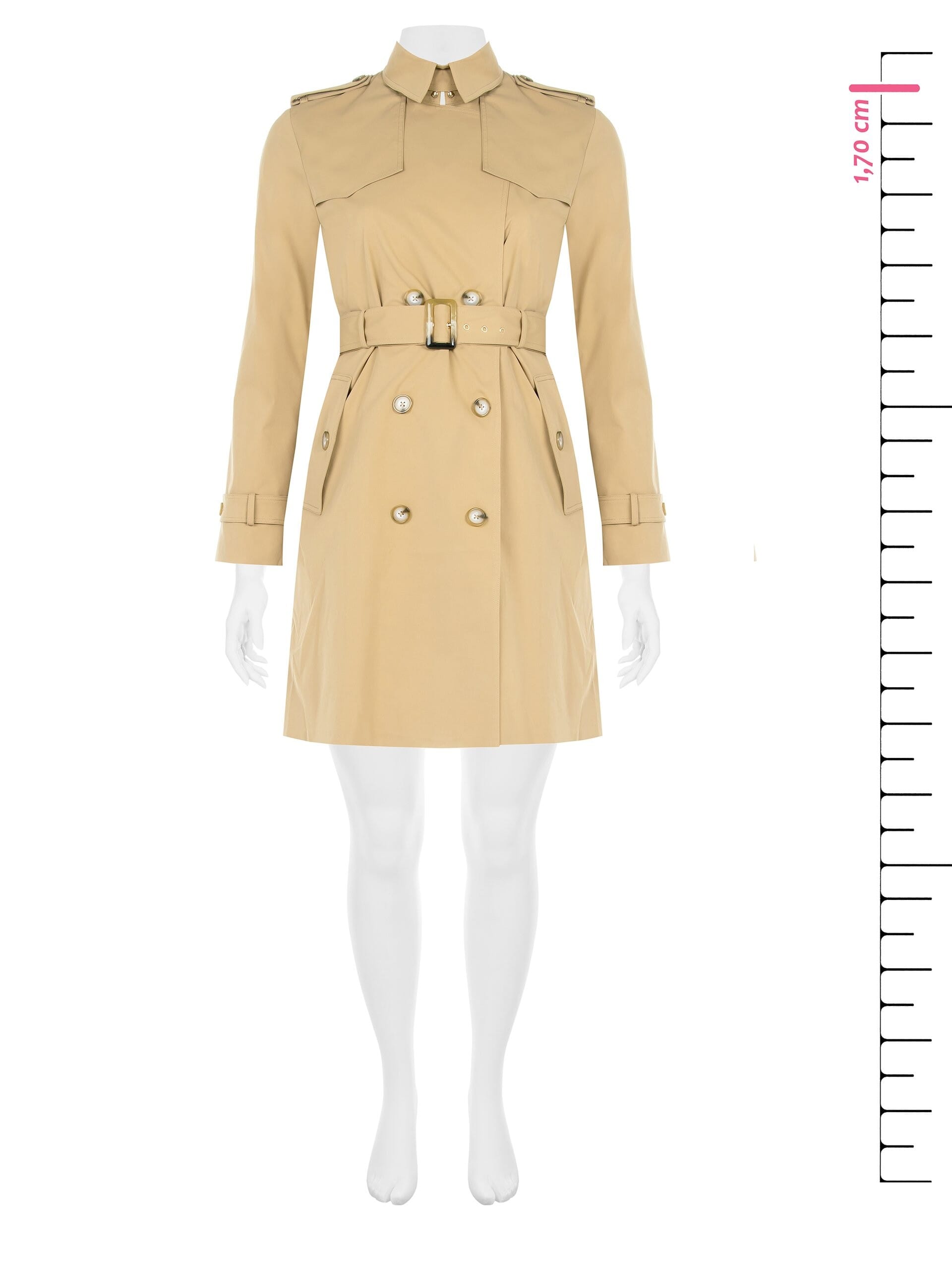 Cappotto Trench Con Cintura Coordinata Rinascimento Curvy
