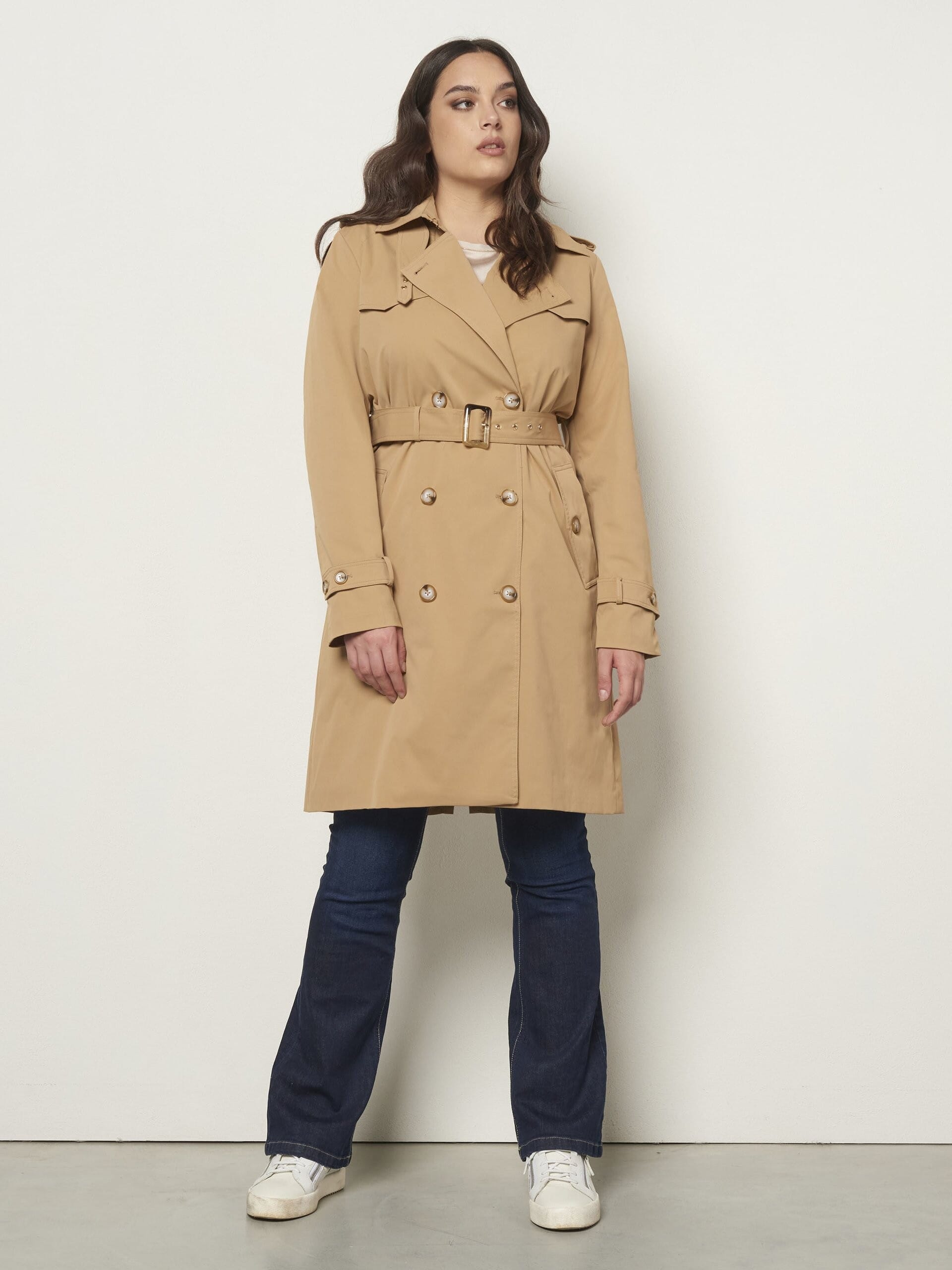 Cappotto Trench Con Cintura Coordinata Rinascimento Curvy