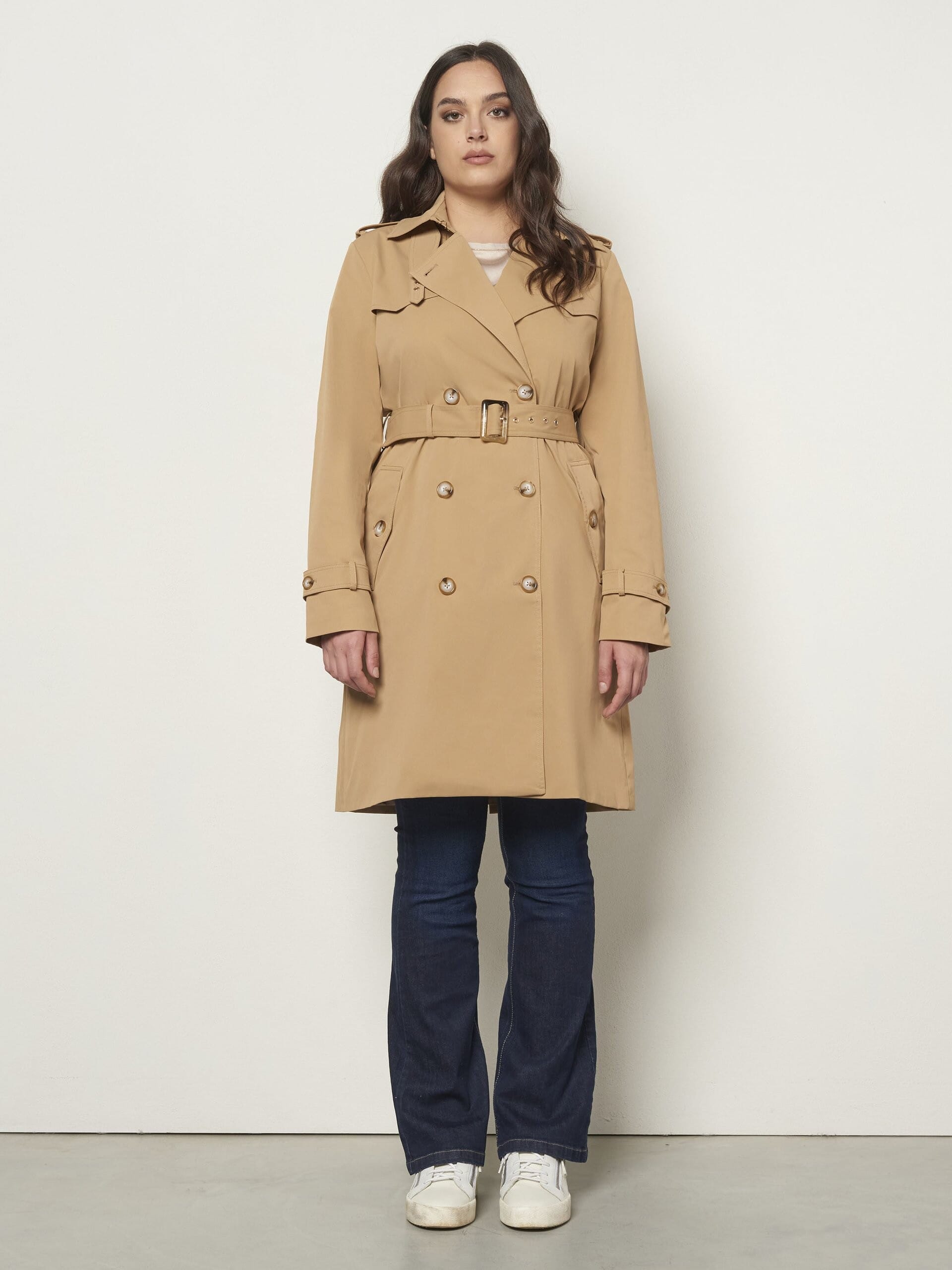 Cappotto Trench Con Cintura Coordinata Rinascimento Curvy