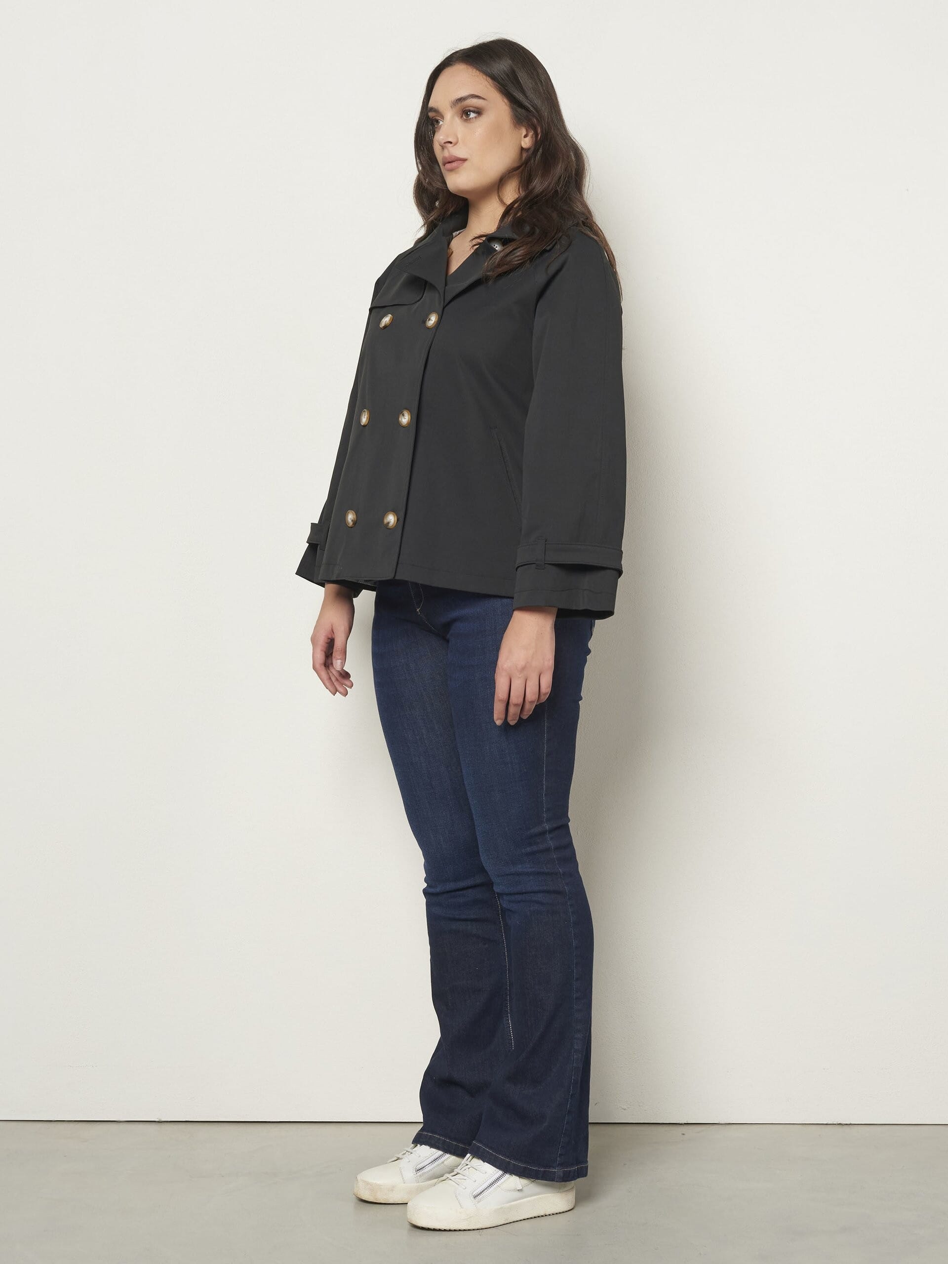 Rinascimento Curvy Short Trench Coat