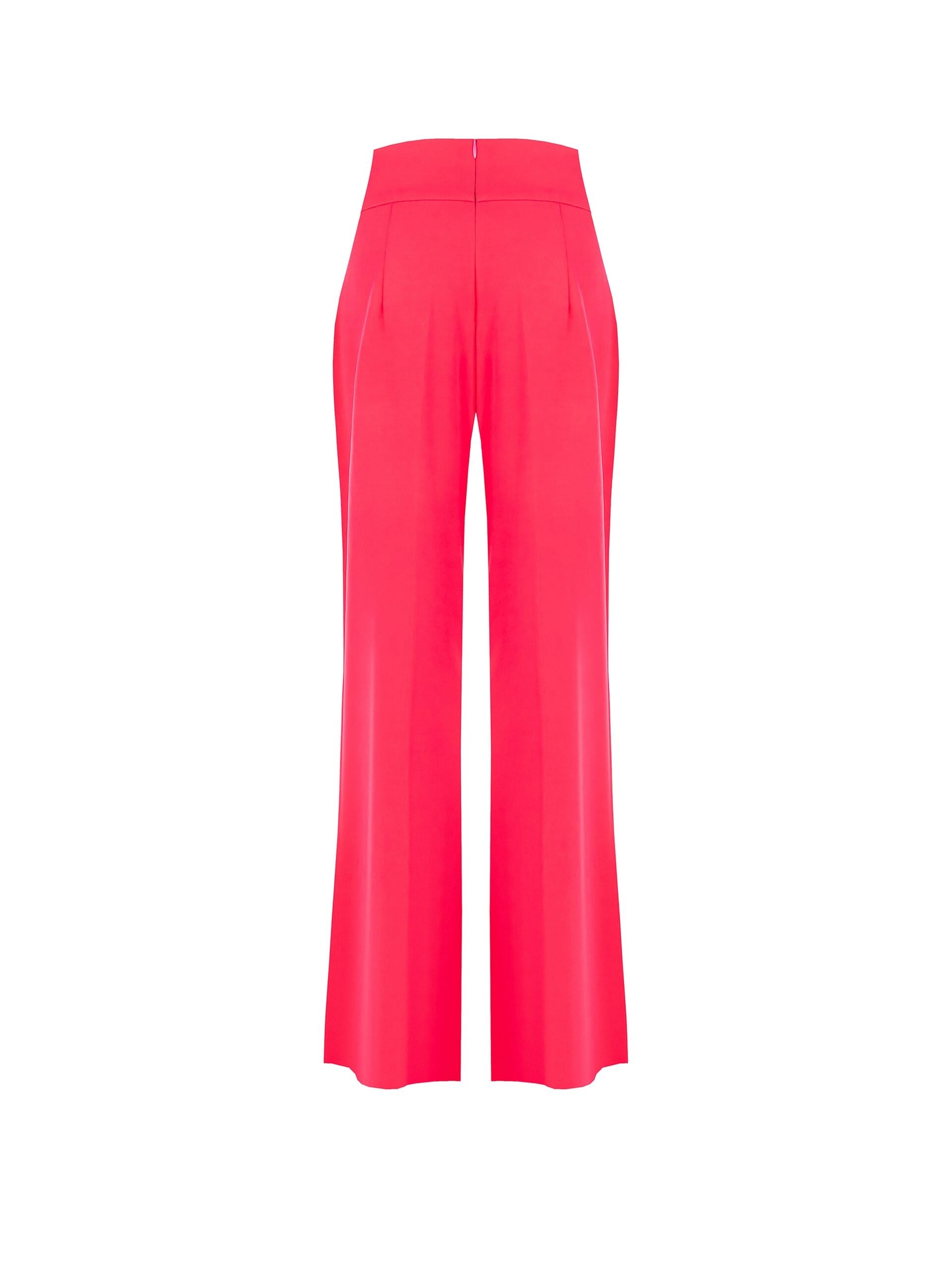 Pantaloni Larghi In Scuba Crepe Con Incrocio In Vita Rinascimento