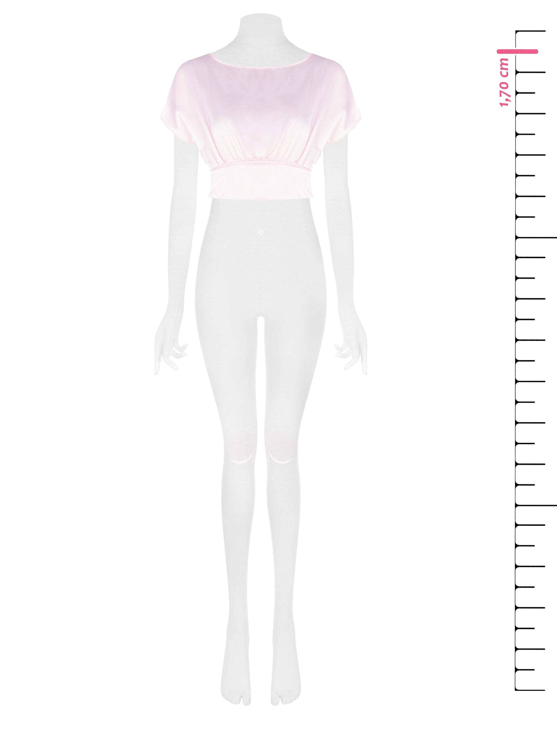 Blusa Corta A Palloncino In Raso Con Fiocco Dietro Rinascimento