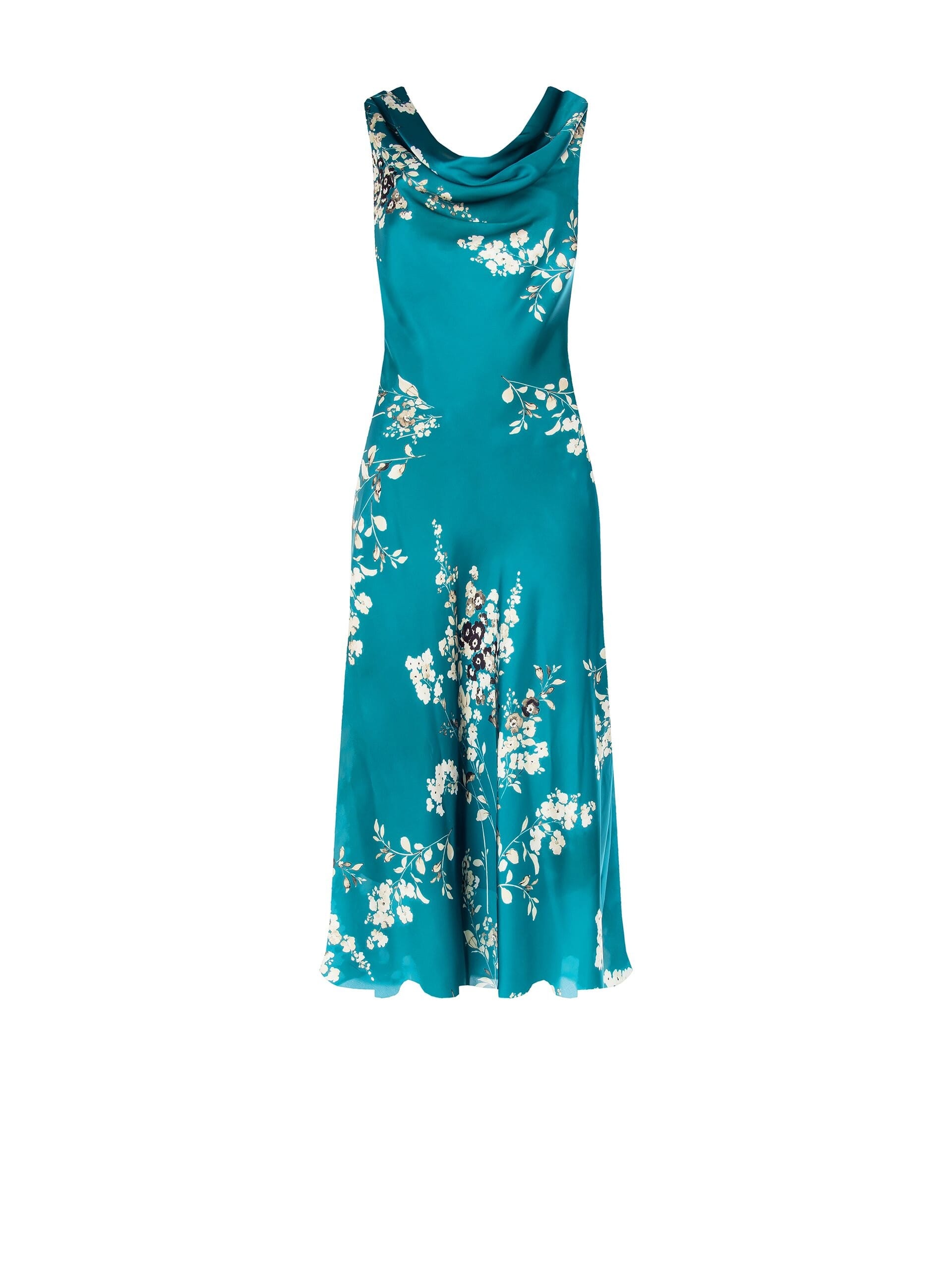 Abito Scivolato In Morbido Raso Con Scollo Ad Anello Rinascimento