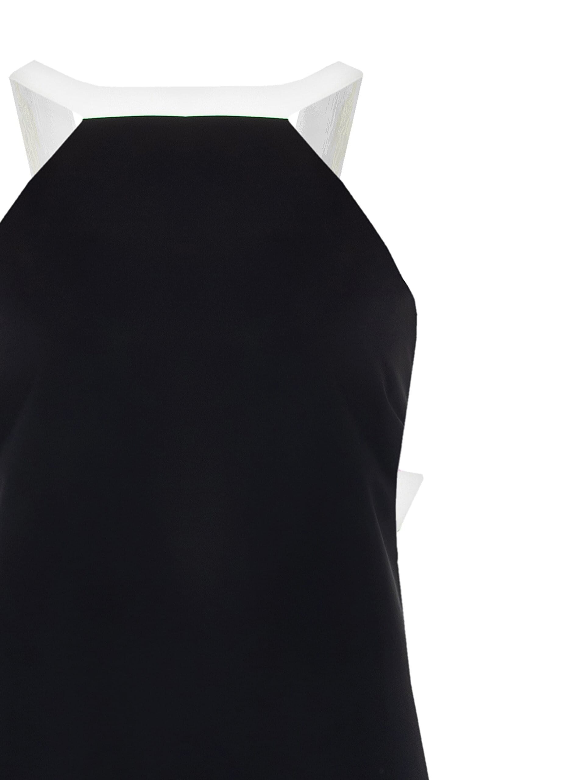 Abito Corto Bicolor In Tessuto Tecnico Con Fiocco Dietro Rinascimento