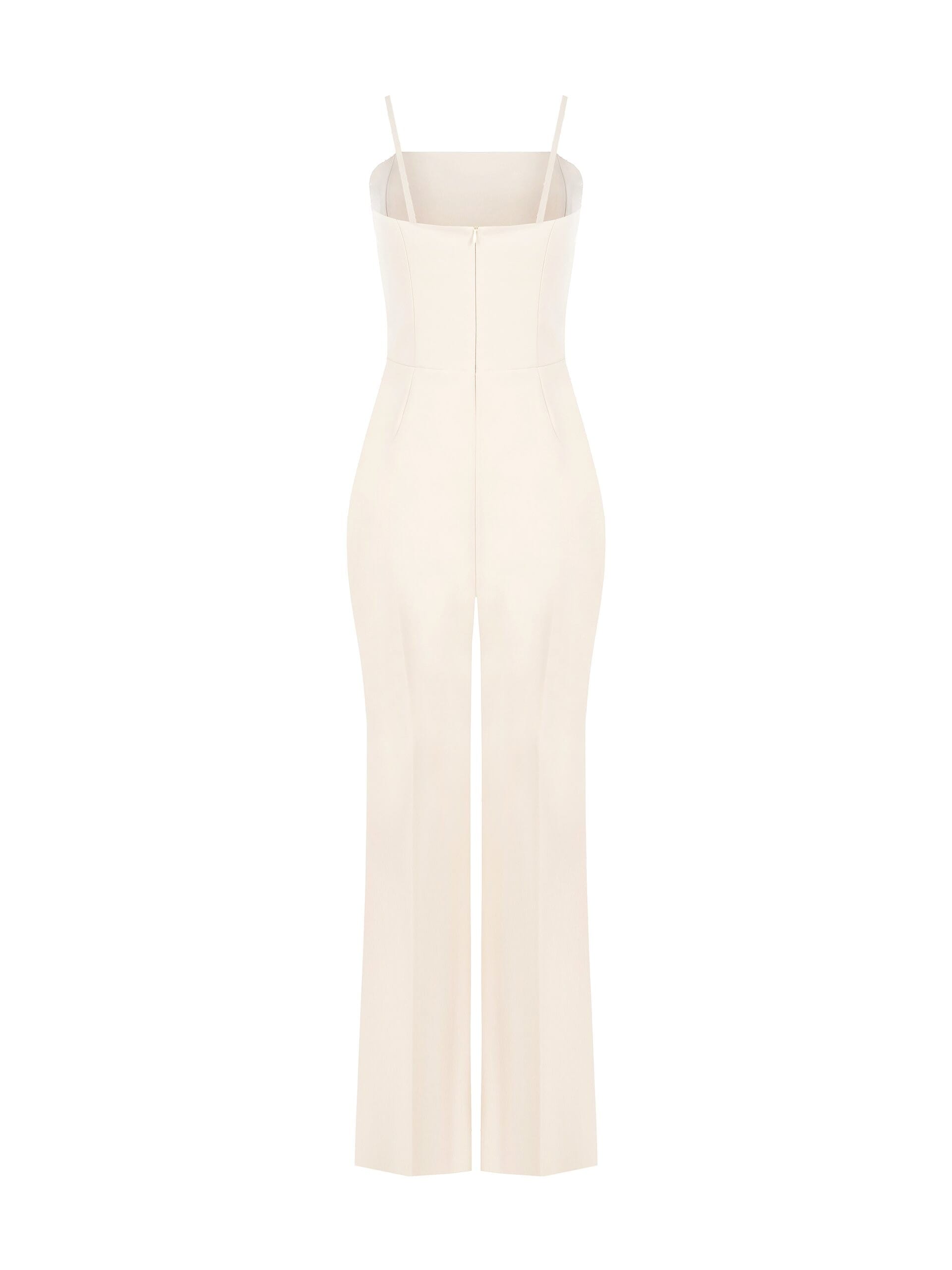 Costume une pièce Palazzo en tissu technique avec strass Rinascimento