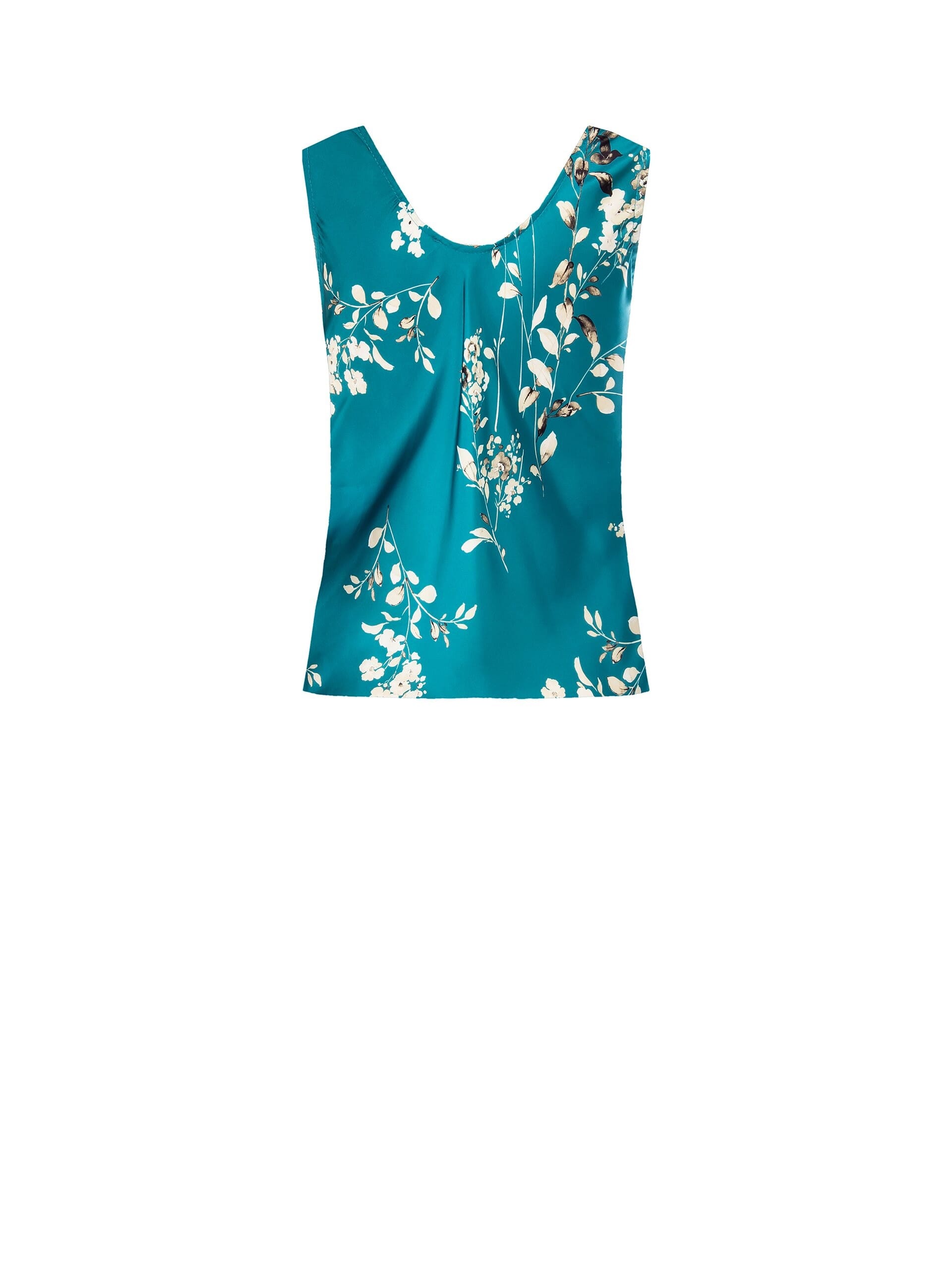 Top Sfiancato In Morbido Raso Con Scollo Ad Anello Rinascimento