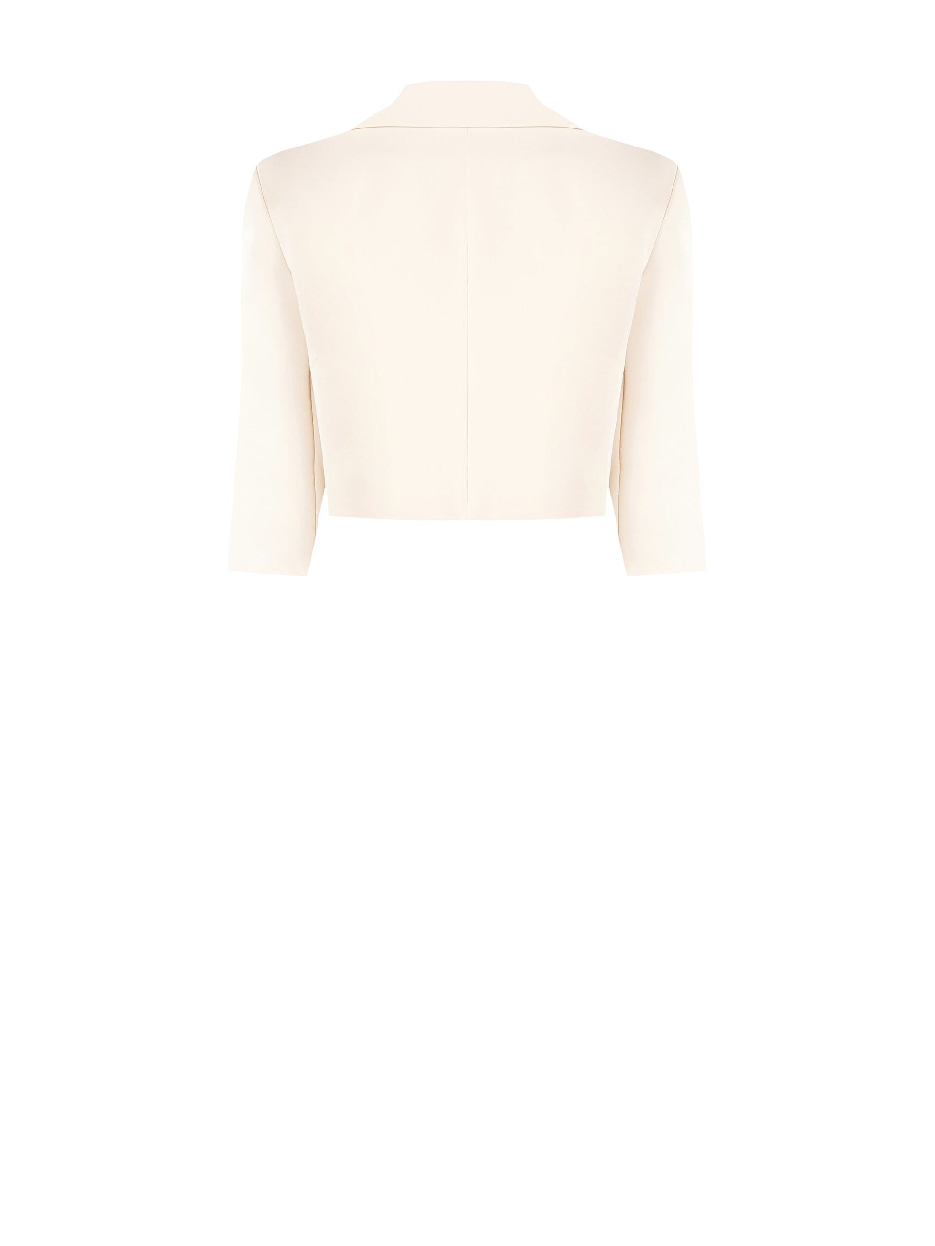 Giacca Blazer Crop In Tessuto Tecnico Con Strass Rinascimento