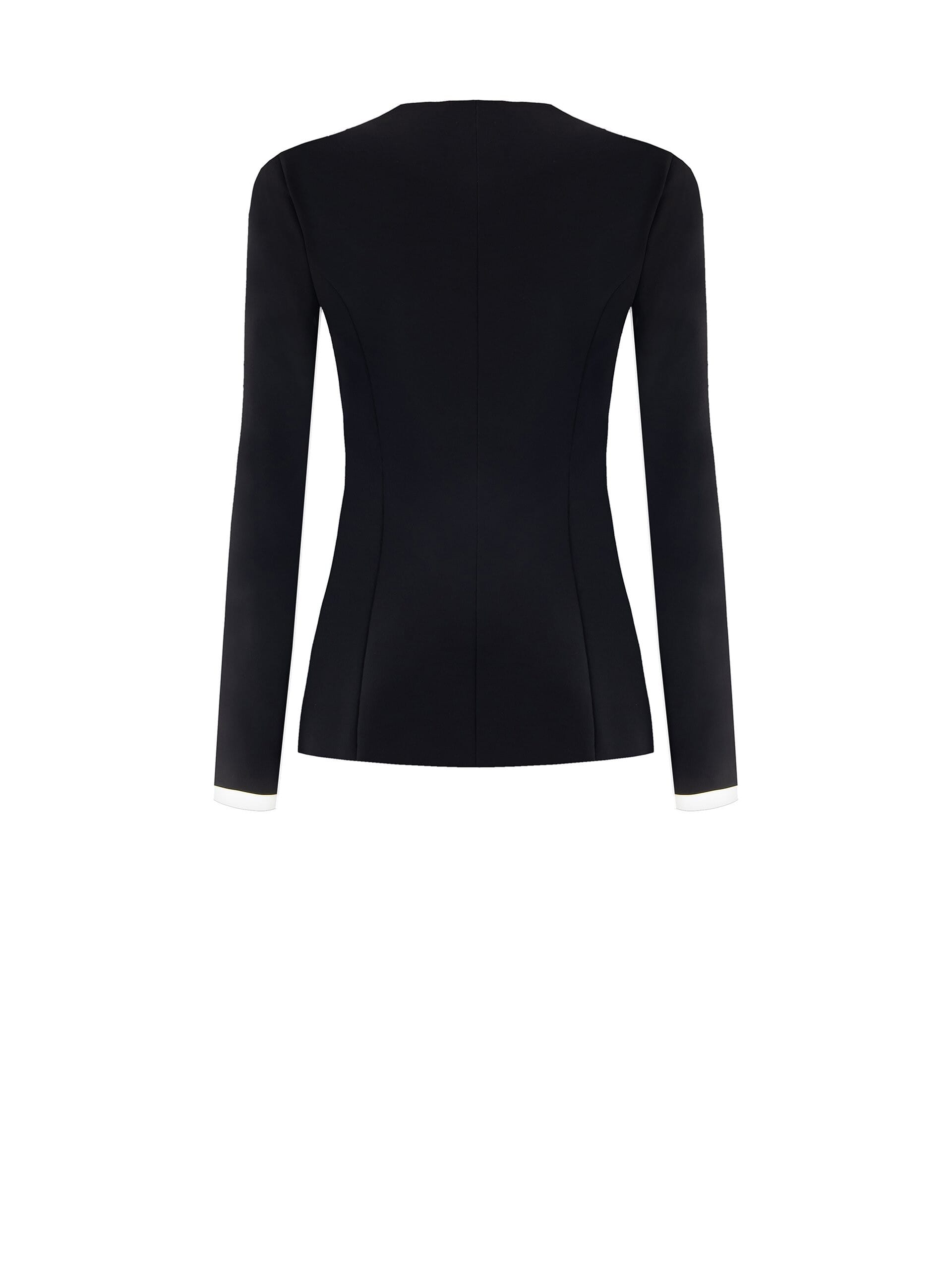 Giacca Blazer Sfiancata In Tessuto Tecnico Senza Revers Rinascimento