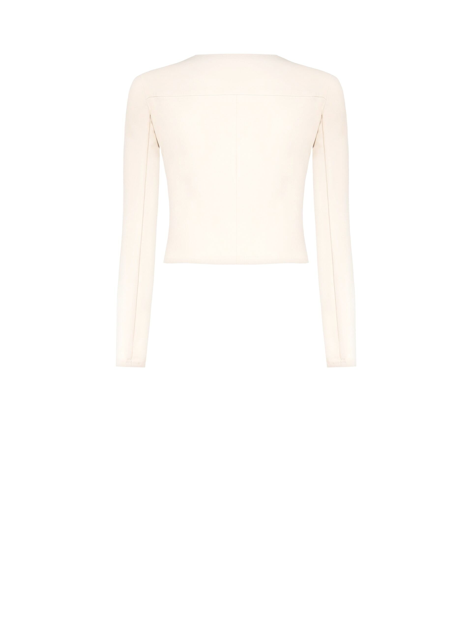 Giacca Stile Chiodo In Tessuto Bi-Stretch Con Spalline Rinascimento