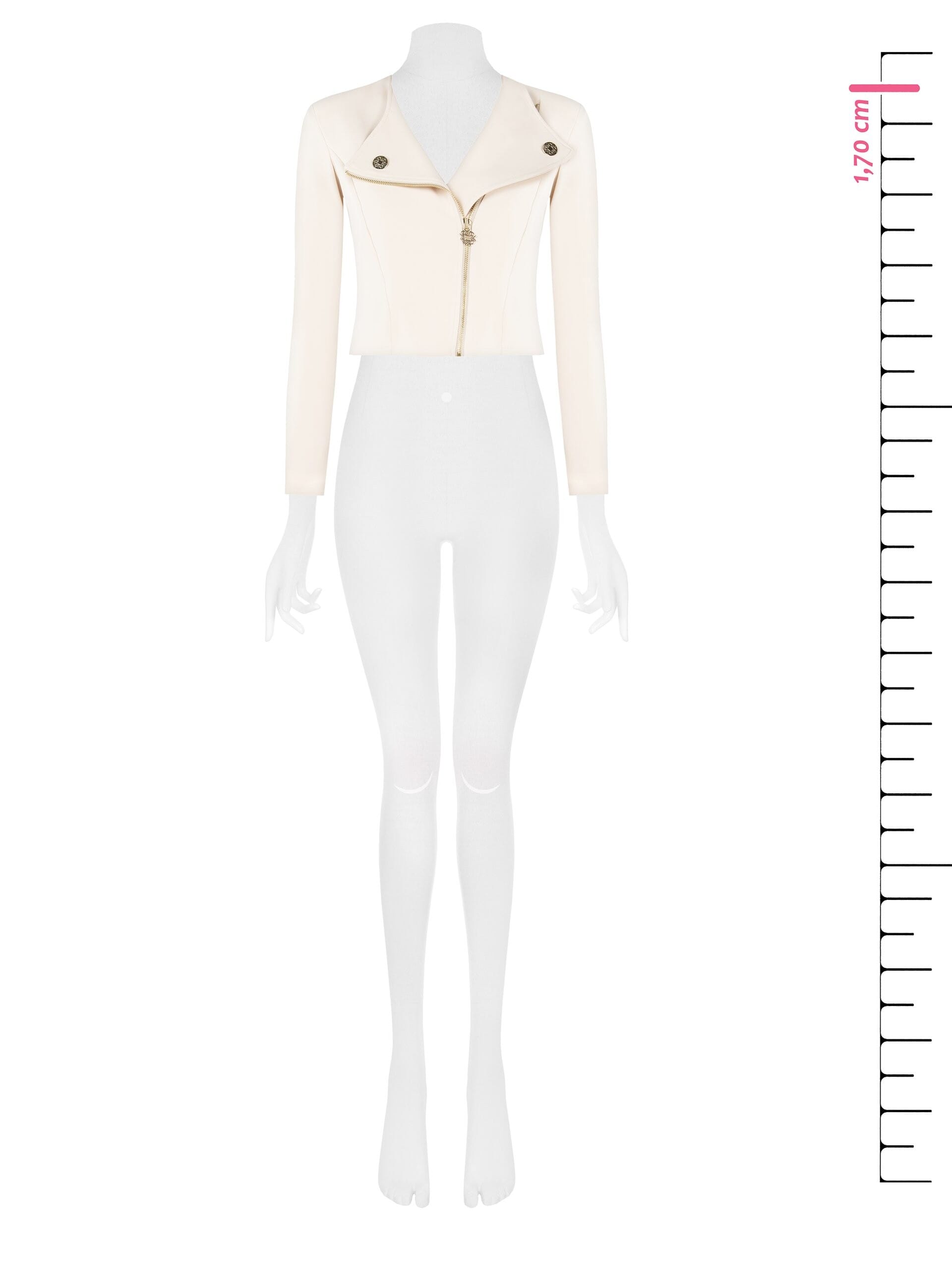 Giacca Stile Chiodo In Tessuto Bi-Stretch Con Spalline Rinascimento