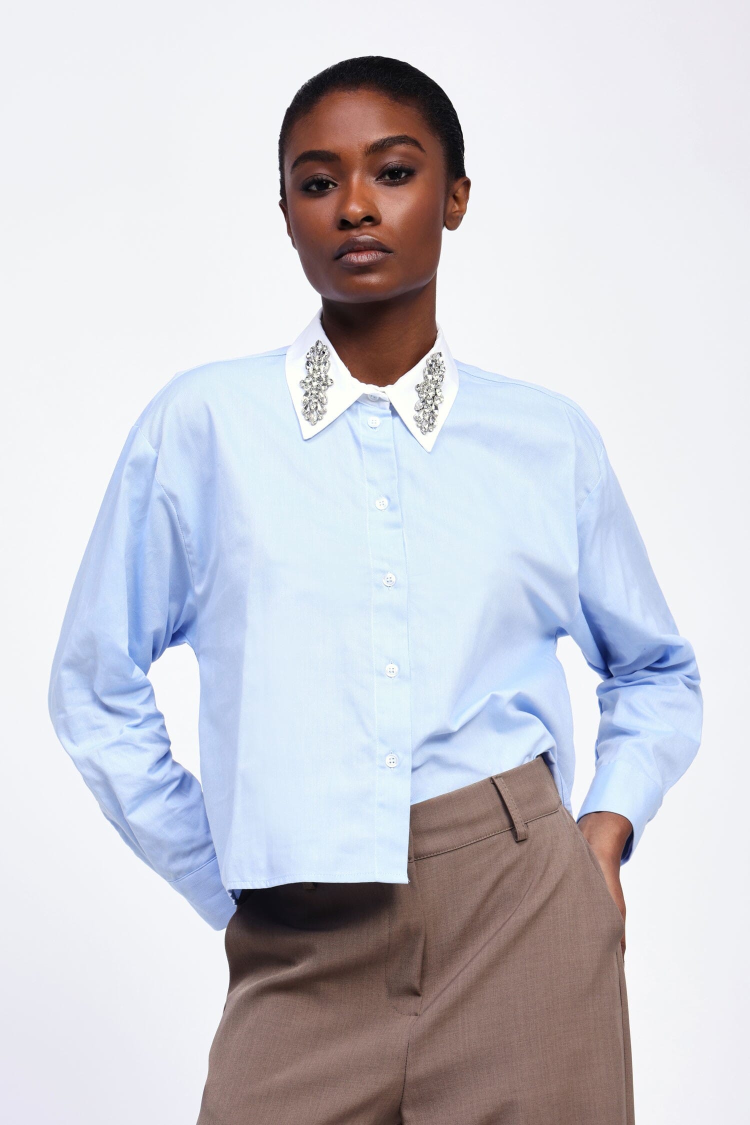 Camicia Con Collo Classico E Dettagli Dixie