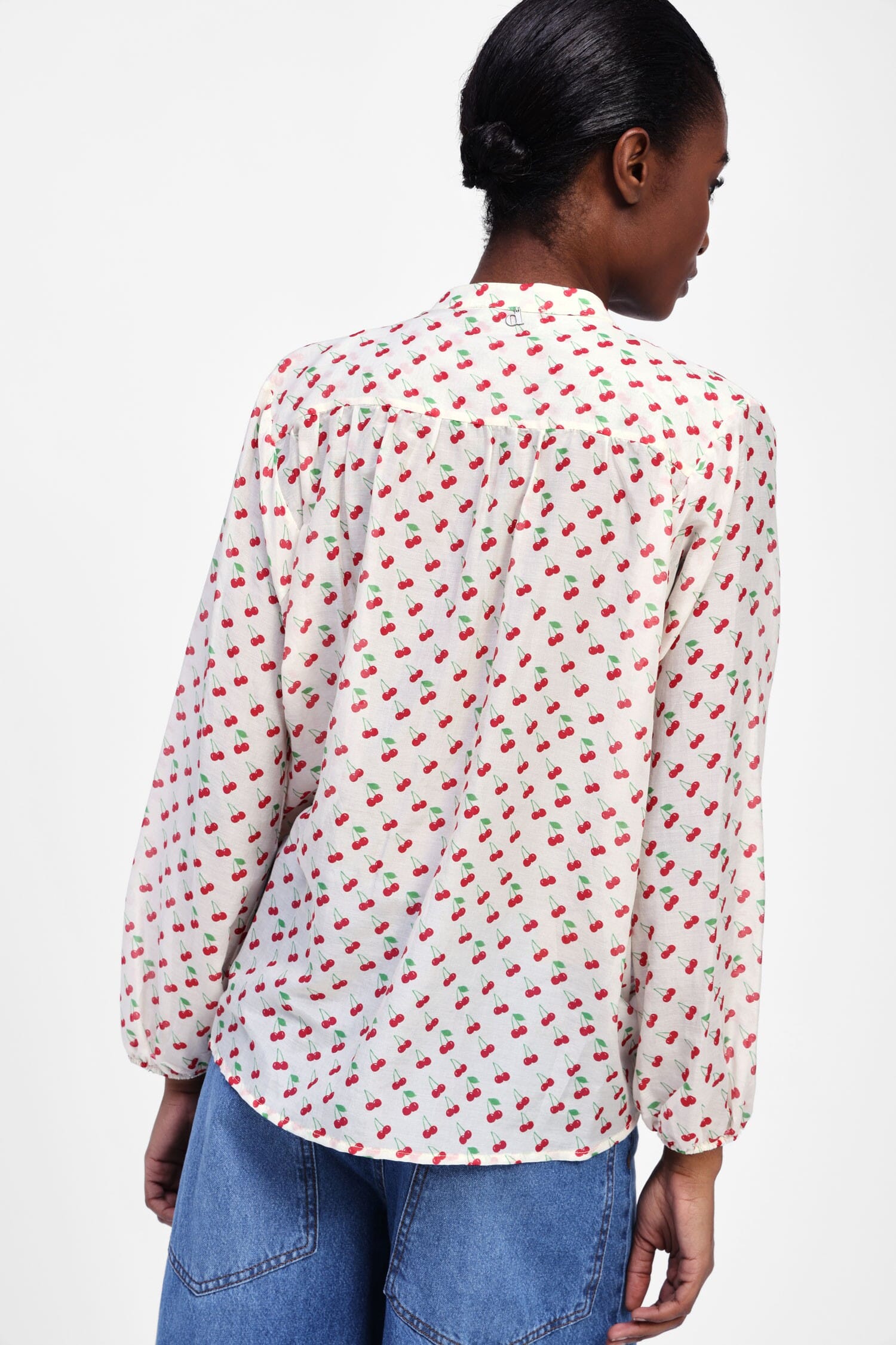 Dixie - Chemise à manches longues imprimée cerise