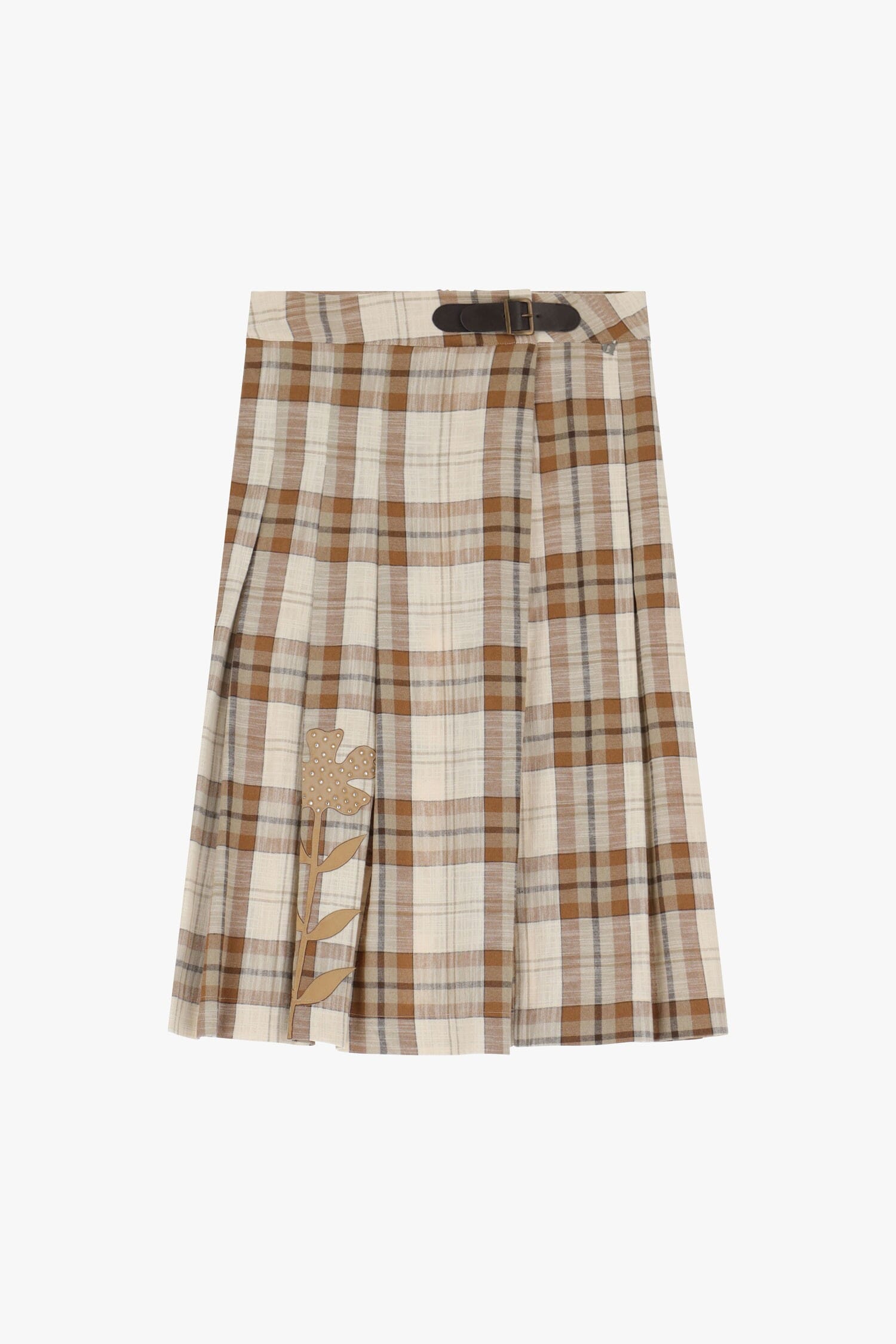 Gonna Midi A Quadri Con Cintura Dixie