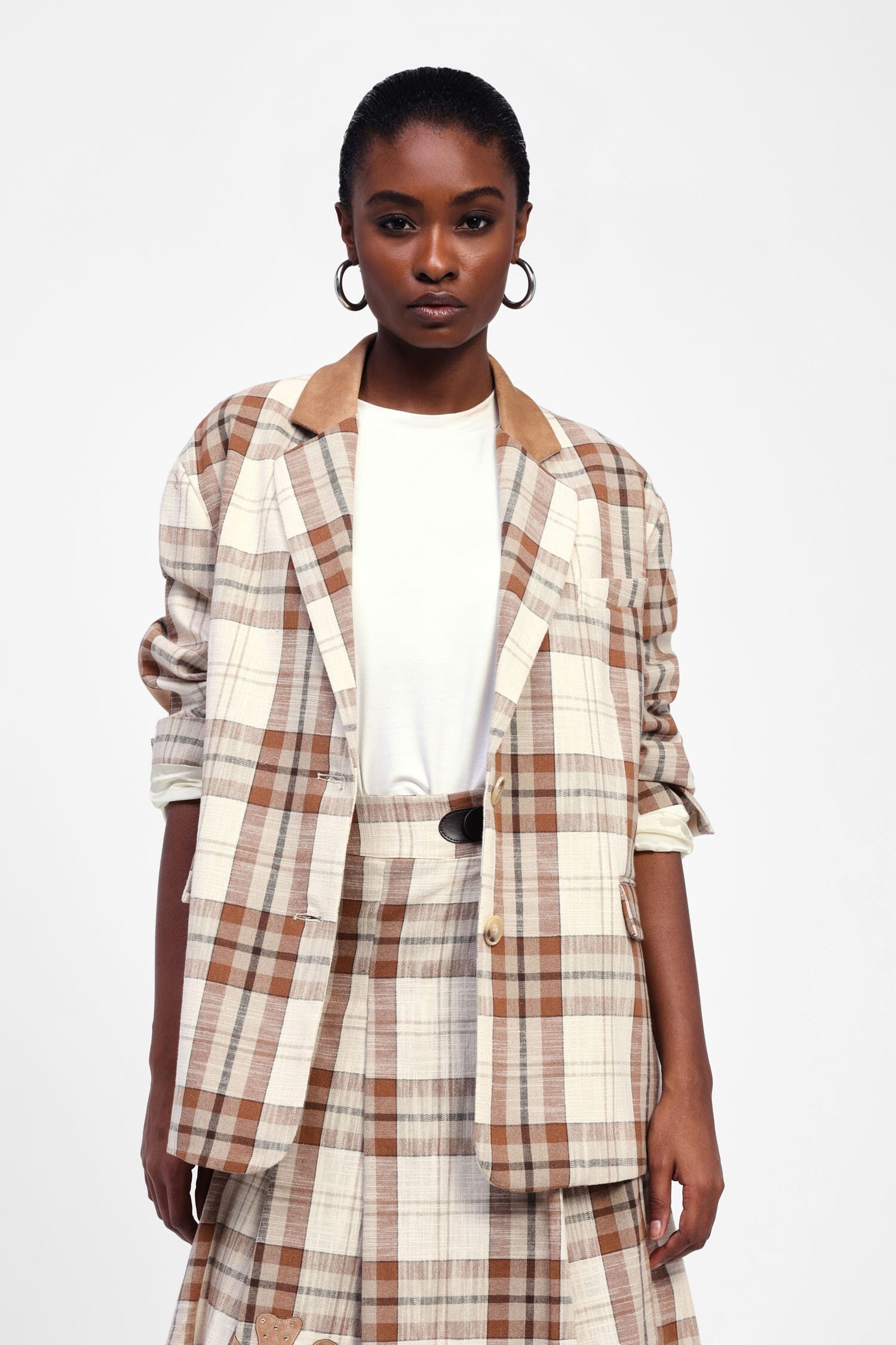 Checked Blazer With Dixie Buttons