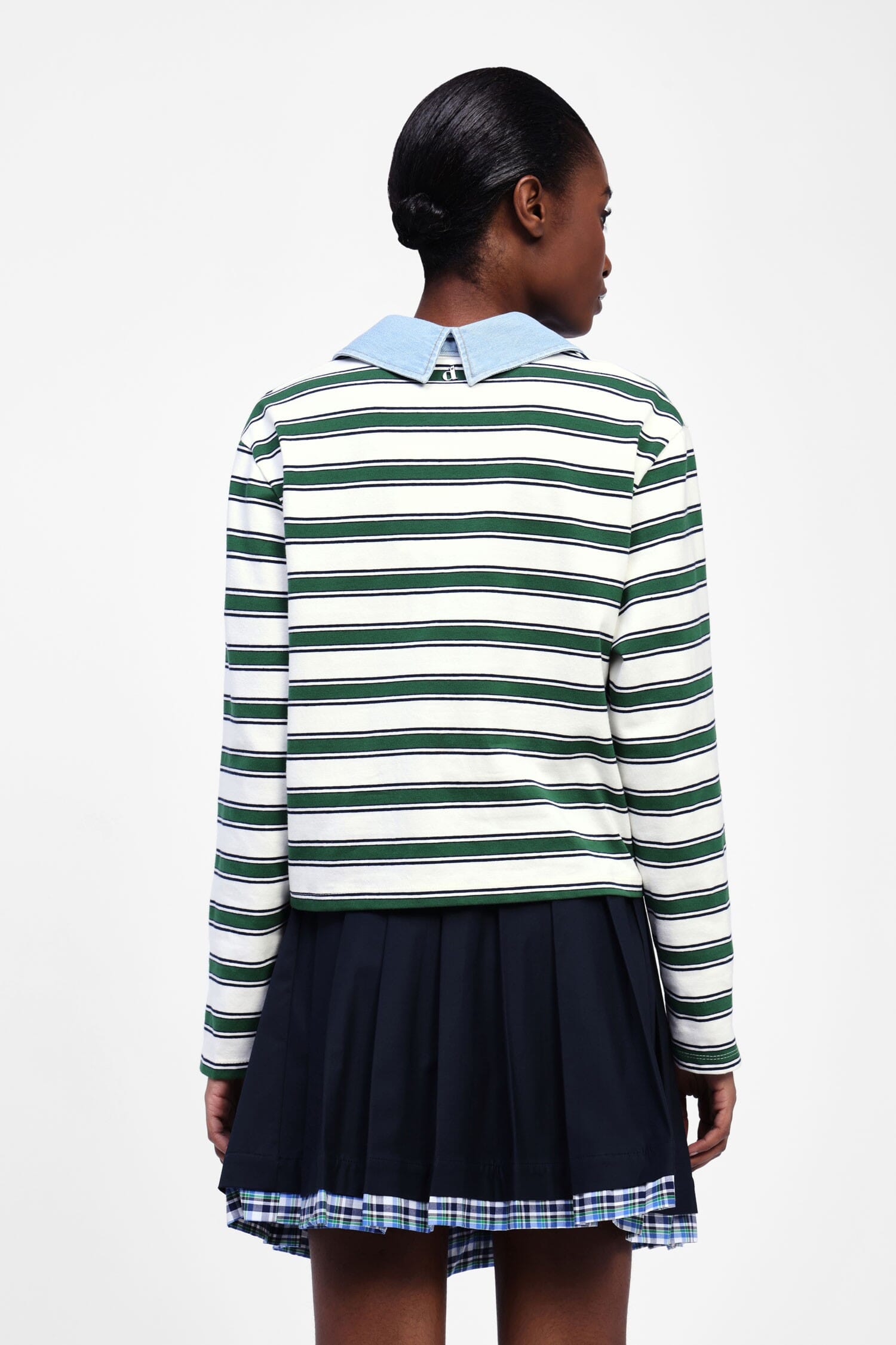 Dixie Polo Neck Striped Sweater