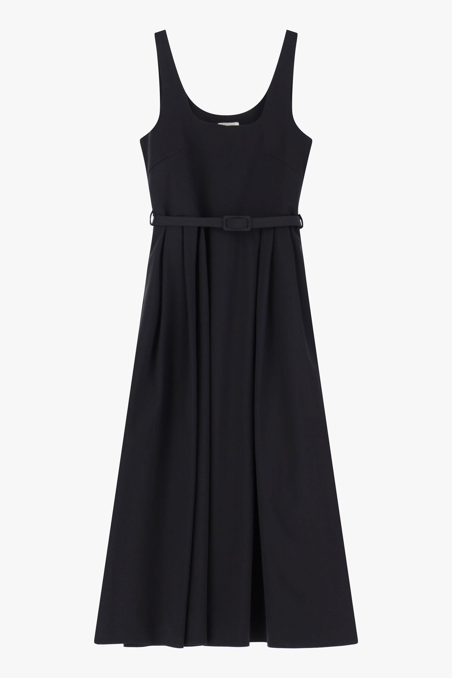 Robe longue avec encolure profonde et ceinture Dixie