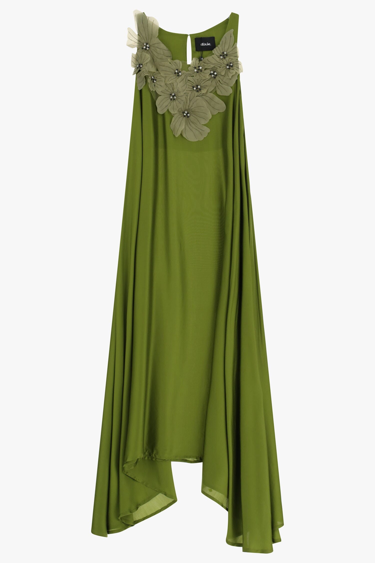 Abito Fluido Senza Maniche Con Scollo Decorato Dixie