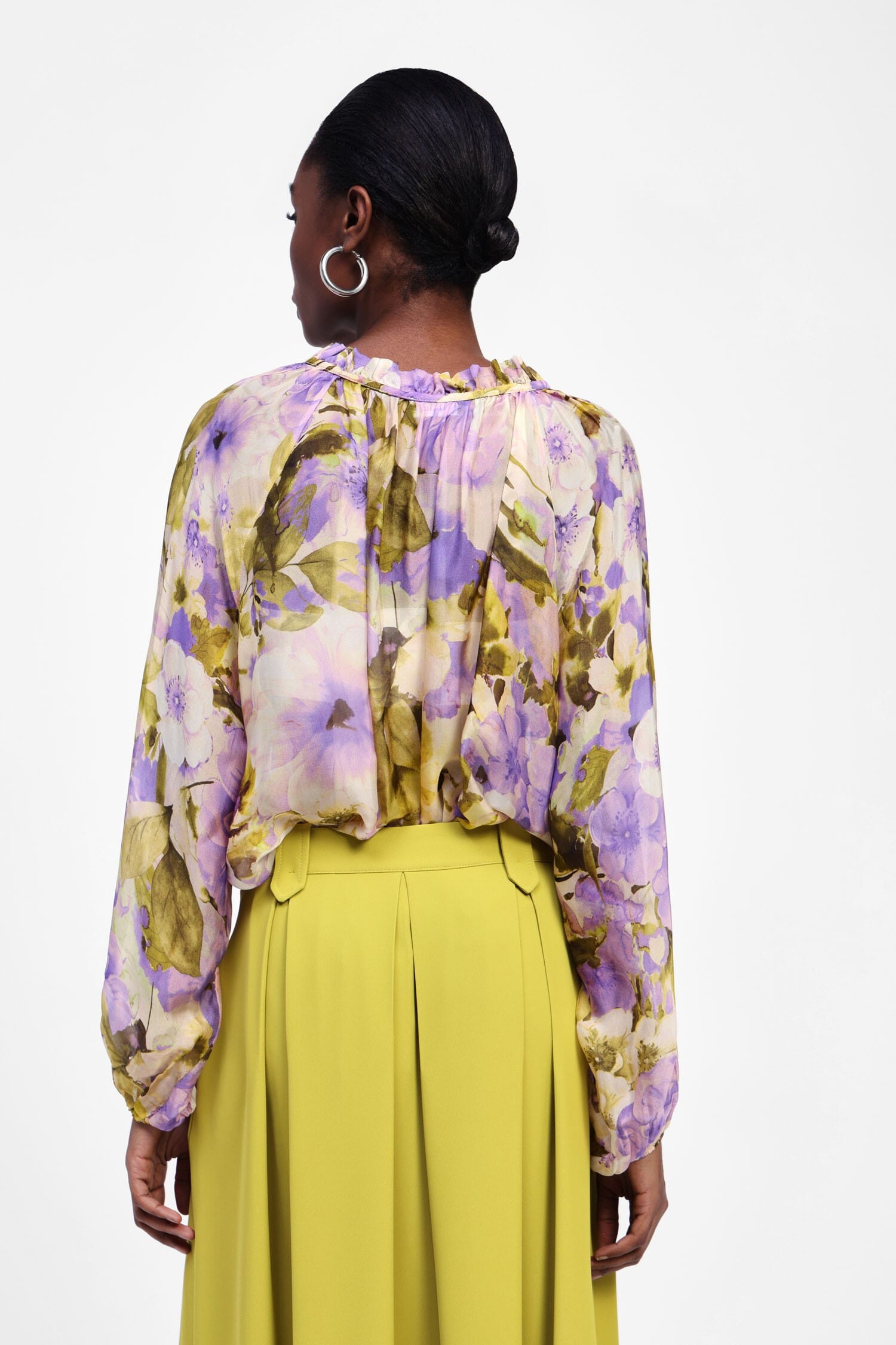 Camicia Stampa Floreale Maniche Lunghe Dixie