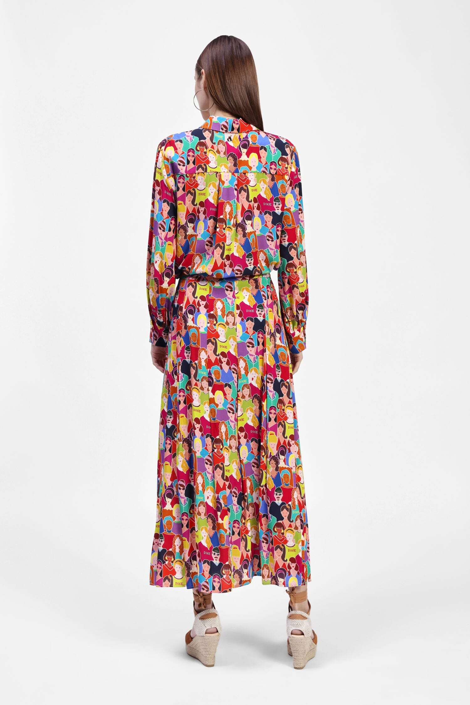 Gonna Lunga Stampata A Vita Alta Dixie