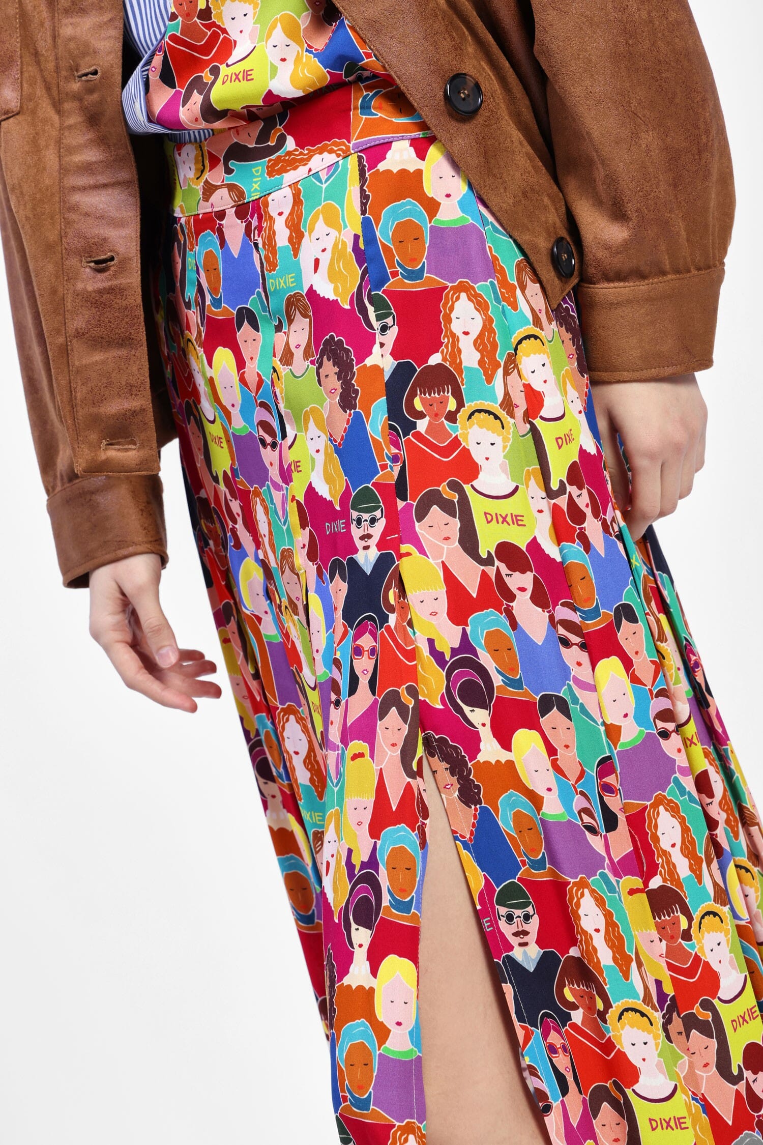 Gonna Lunga Stampata A Vita Alta Dixie