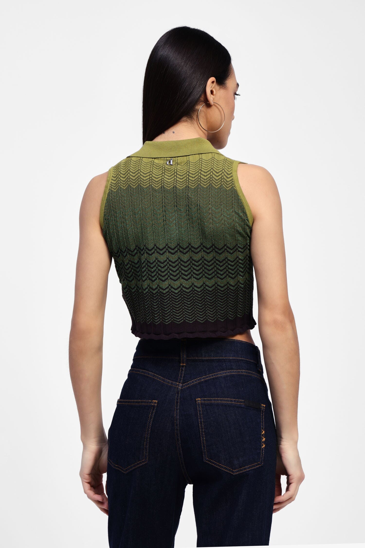 Sleeveless T-shirt with polo neck Dixie