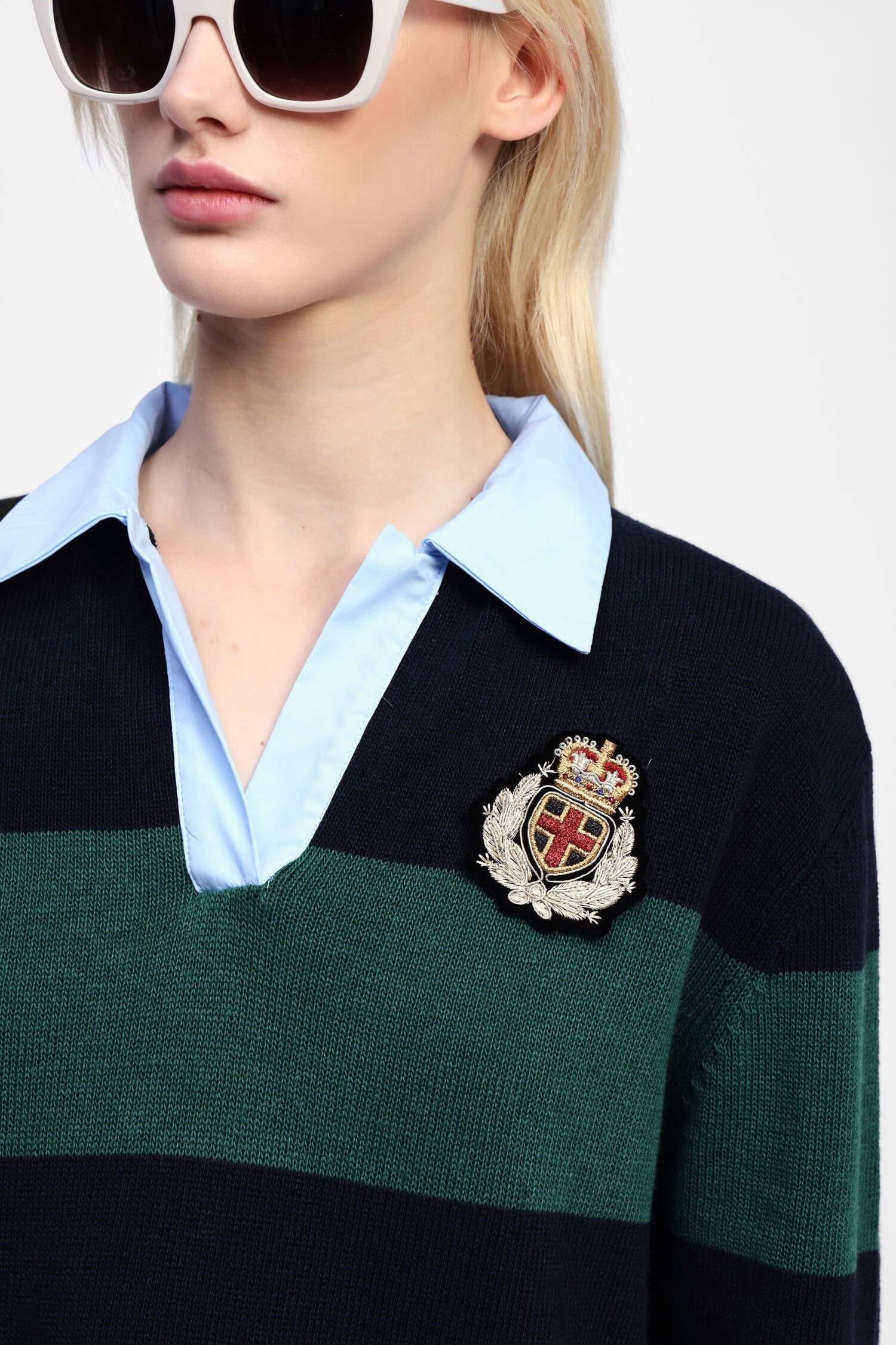 Maglione A Righe Con Colletto Dixie