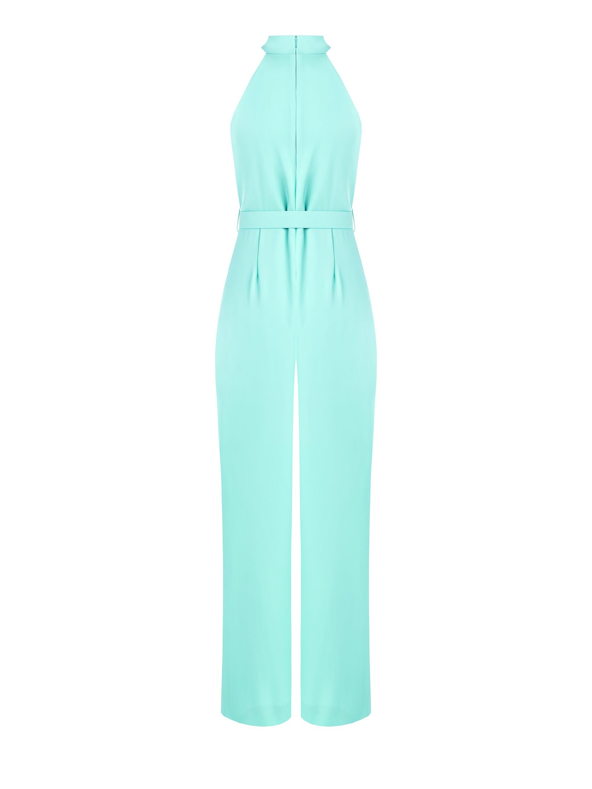 Tuta Intera Palazzo In Tessuto Fluido Con Cintura Rigida Coordinata Rinascimento