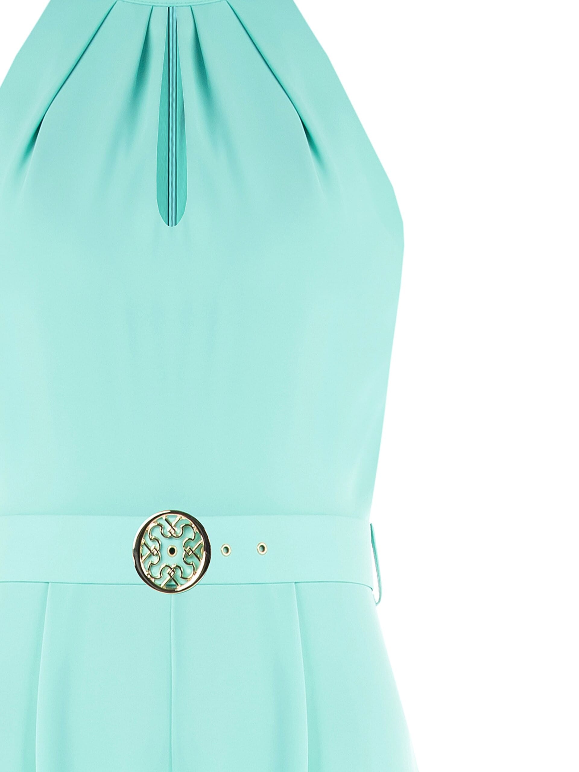 Tuta Intera Palazzo In Tessuto Fluido Con Cintura Rigida Coordinata Rinascimento