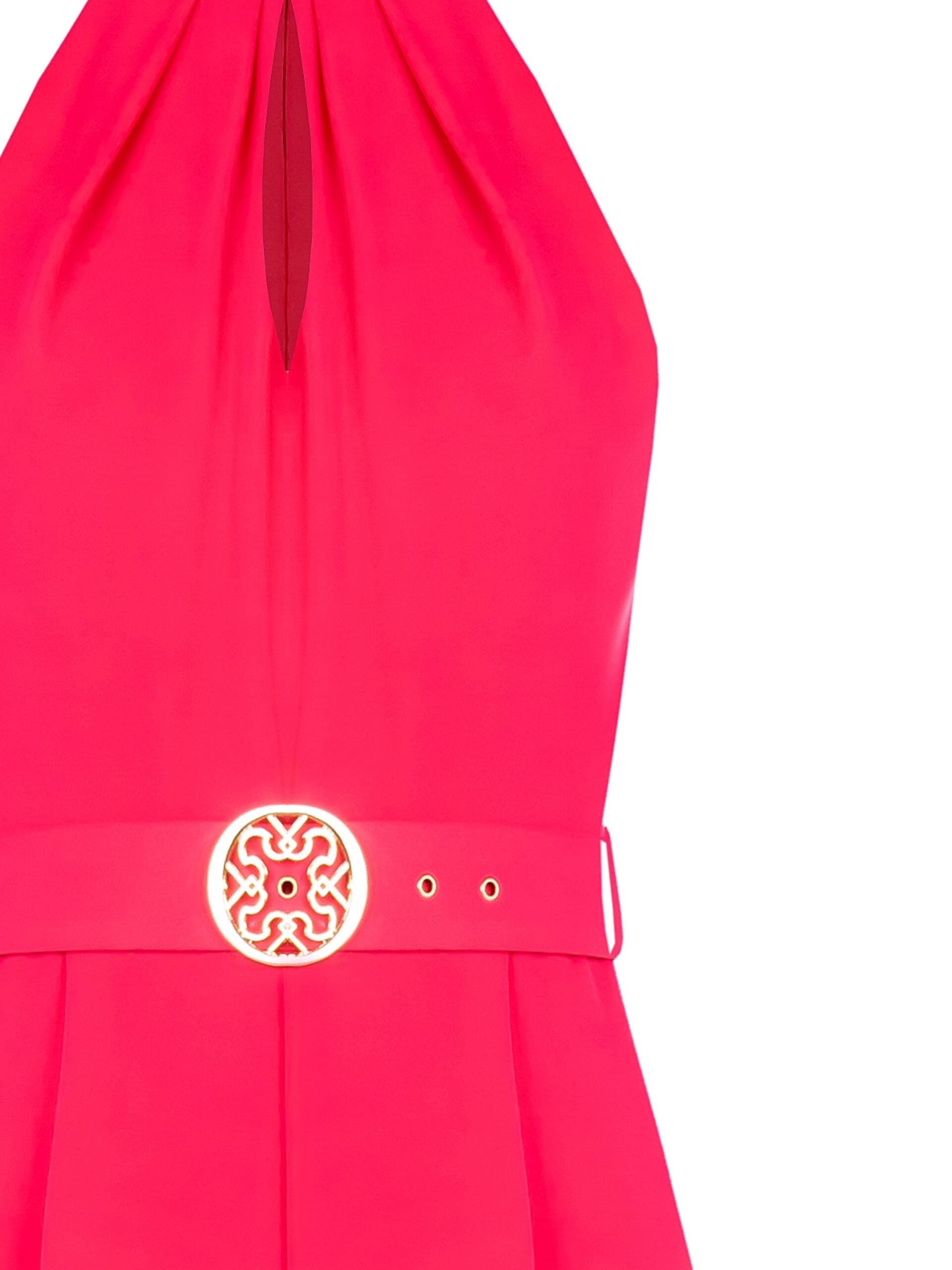 Tuta Intera Palazzo In Tessuto Fluido Con Cintura Rigida Coordinata Rinascimento