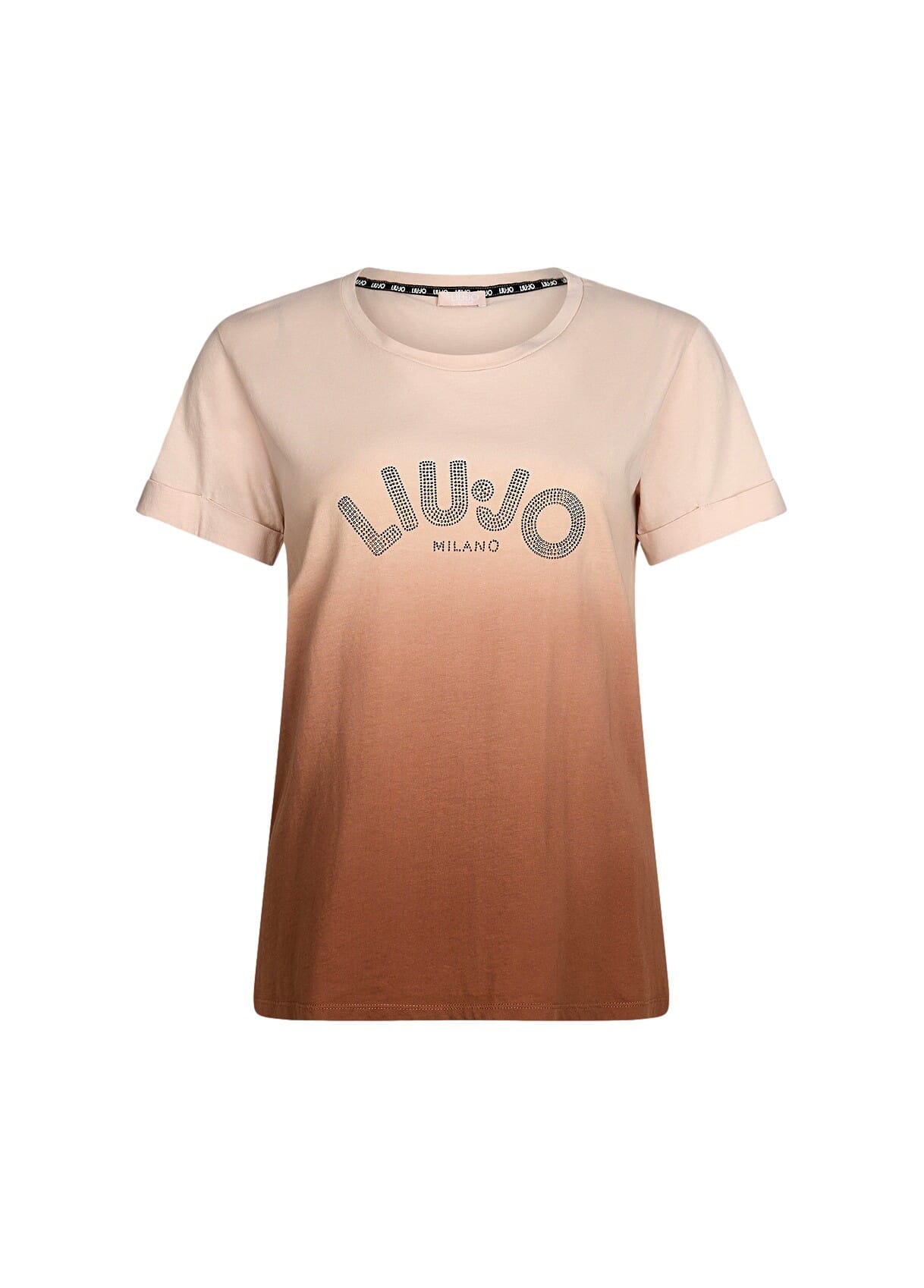 T-Shirt Con Logo E Strass Liu Jo