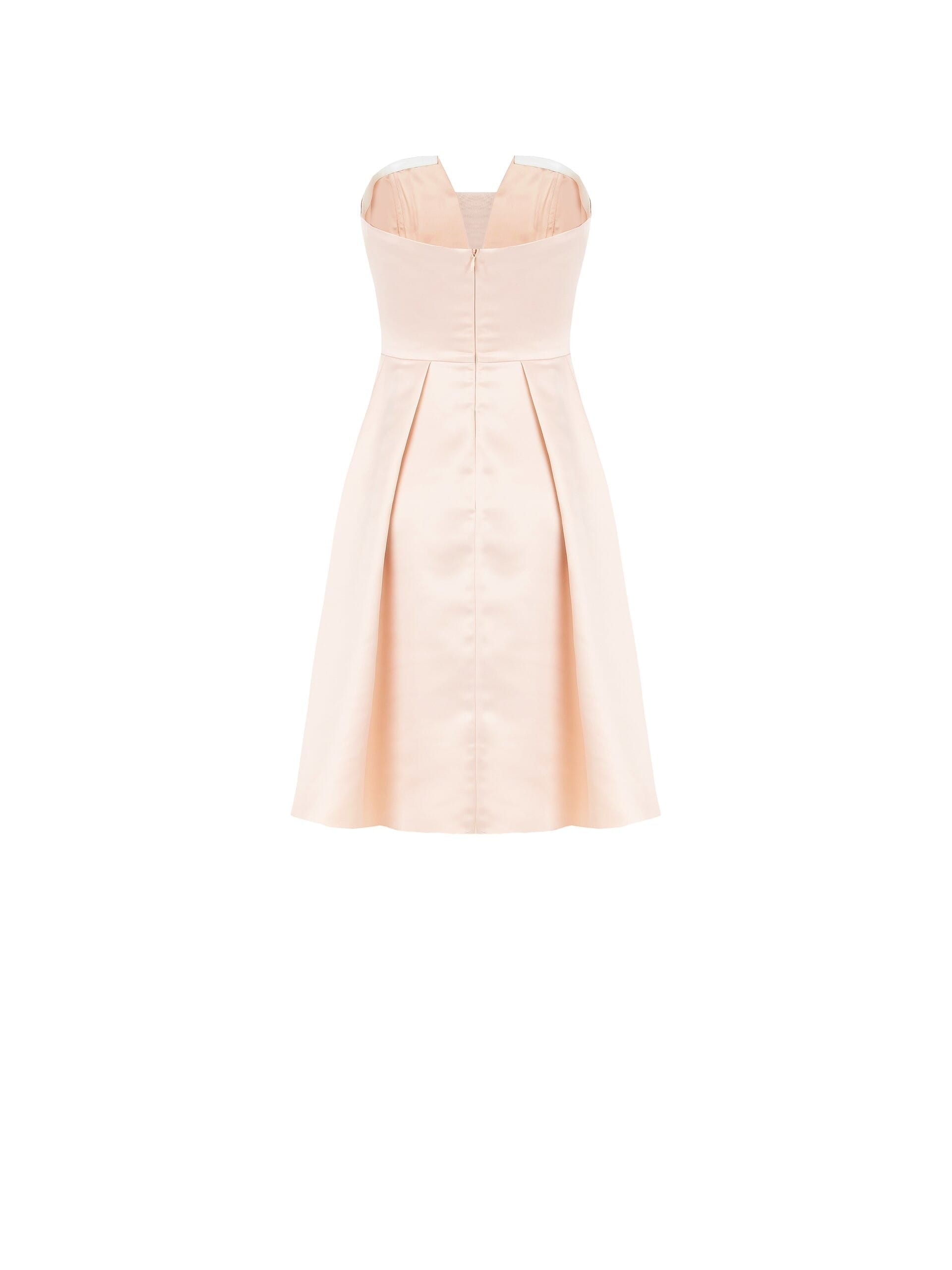 Abito Corto In Raso Con Gonna A Pieghe Rinascimento