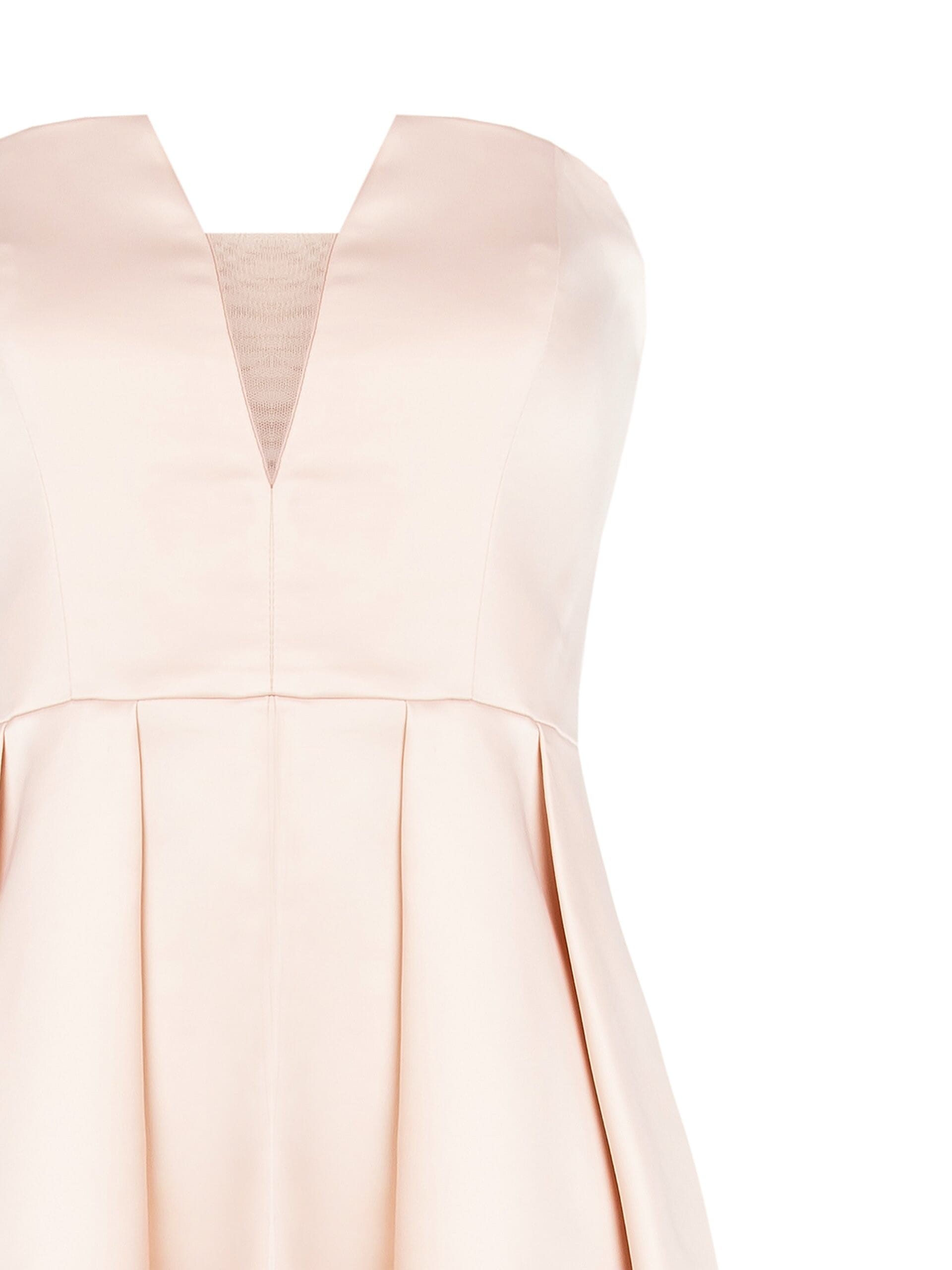 Abito Corto In Raso Con Gonna A Pieghe Rinascimento