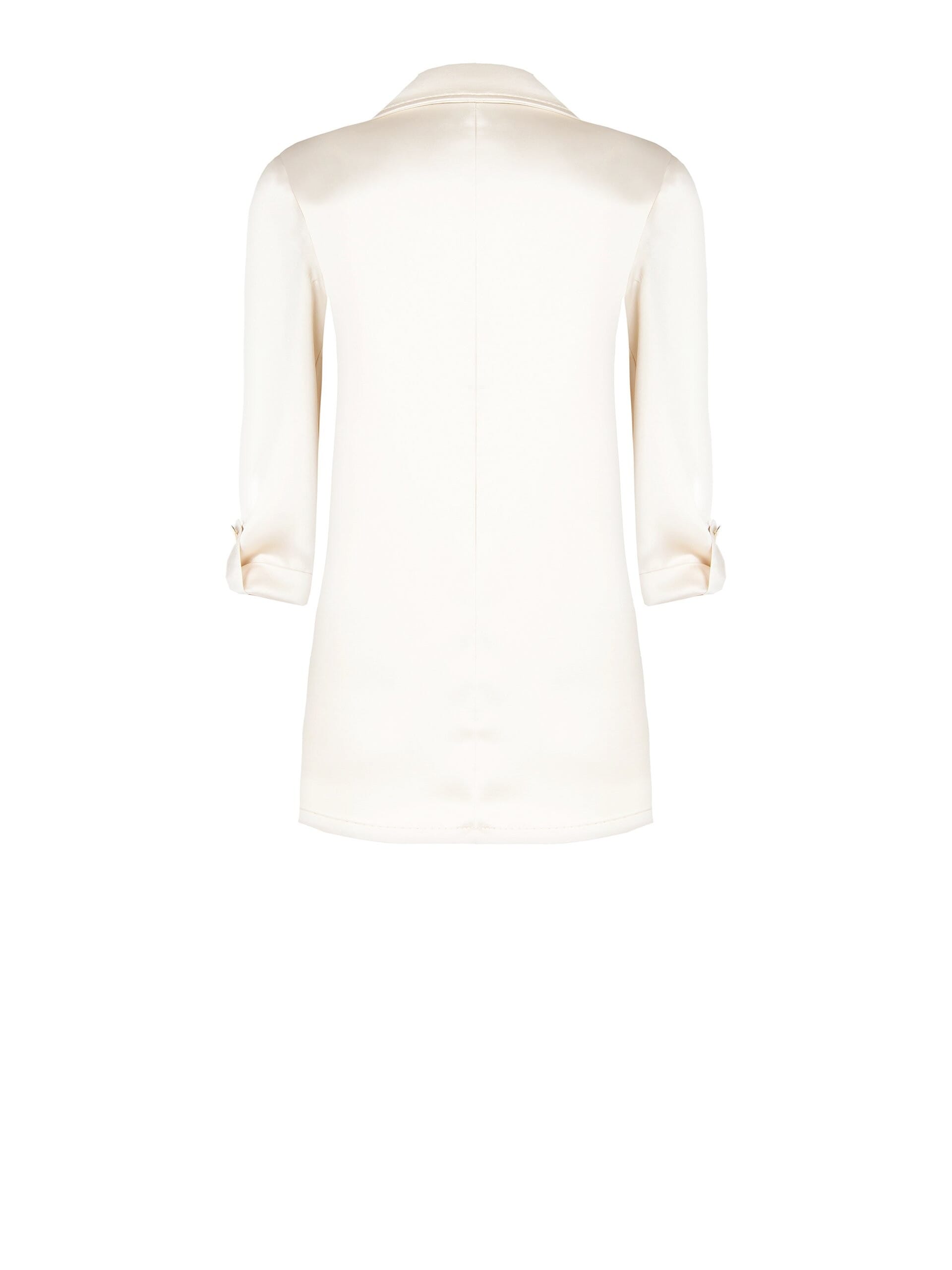 Giacca Blazer Aperta In Raso Con Maniche Arrotolate Rinascimento