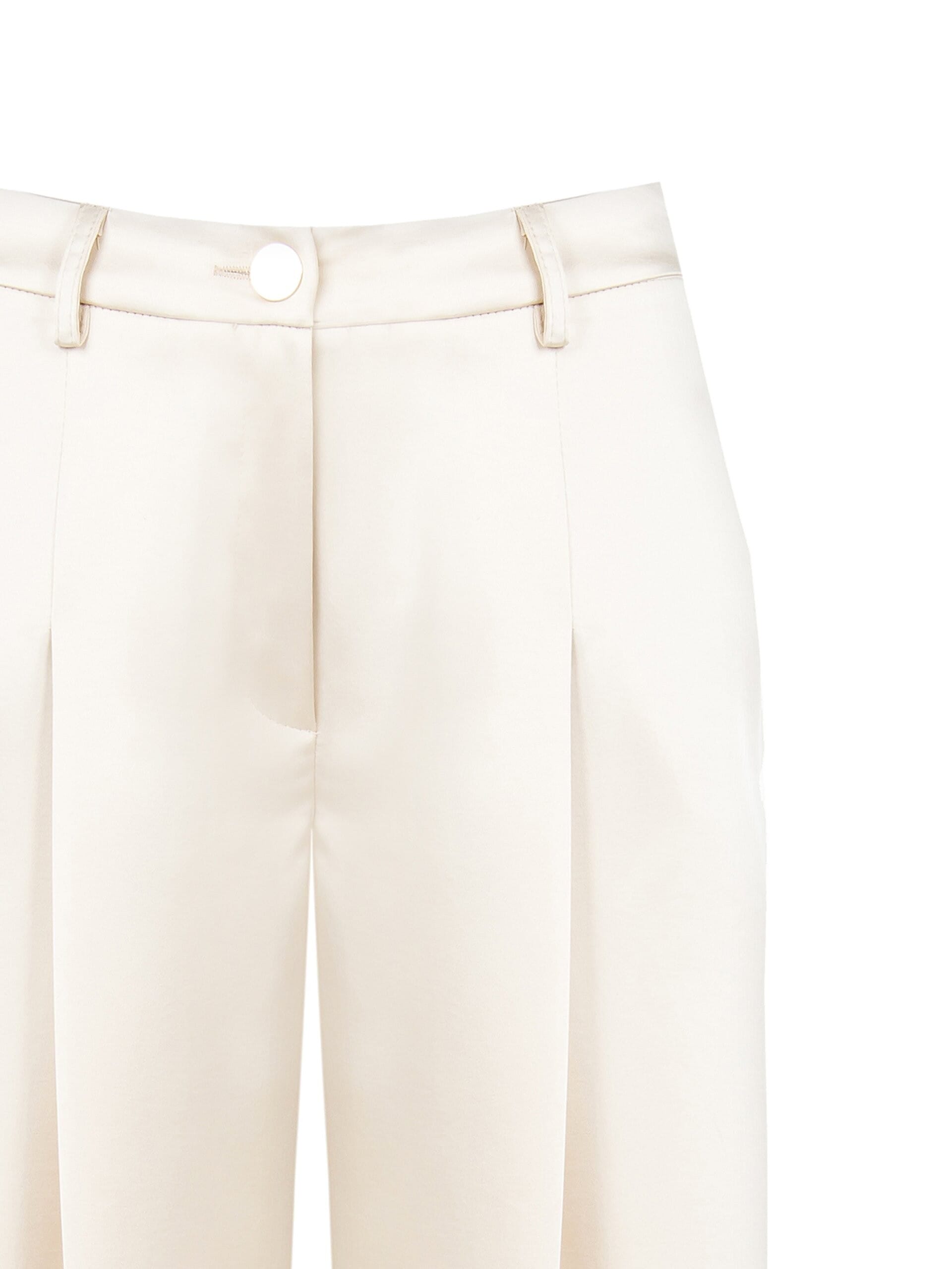 Pantaloni Palazzo In Raso Con Pinces E Tasche Rinascimento