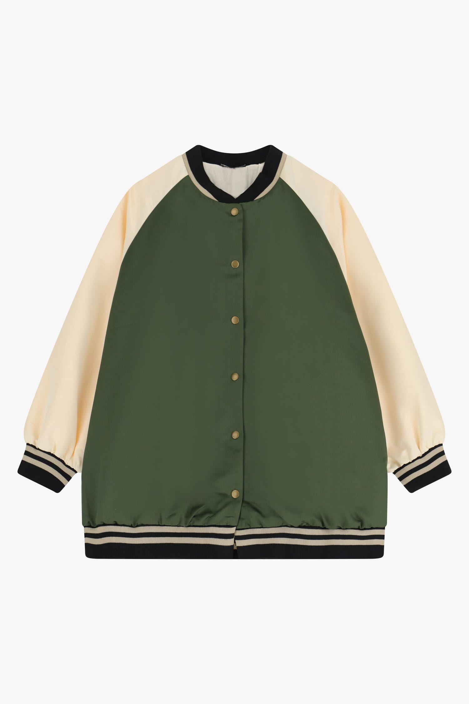 Giubbotto Bomber Effetto Satinato Con Bottoni Dixie