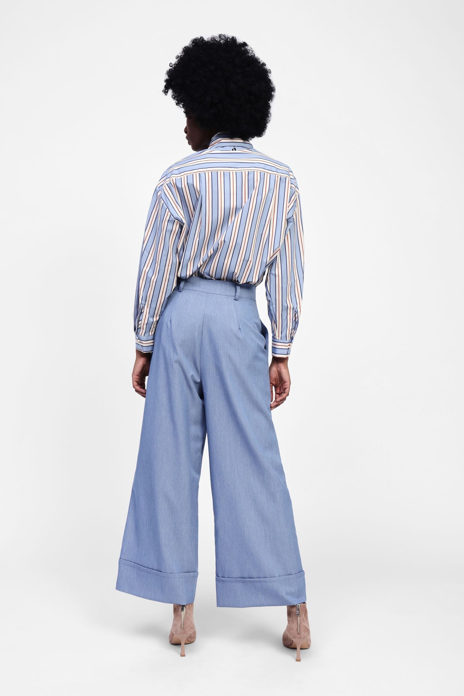 Pantaloni Palazzo A Vita Alta Dixie