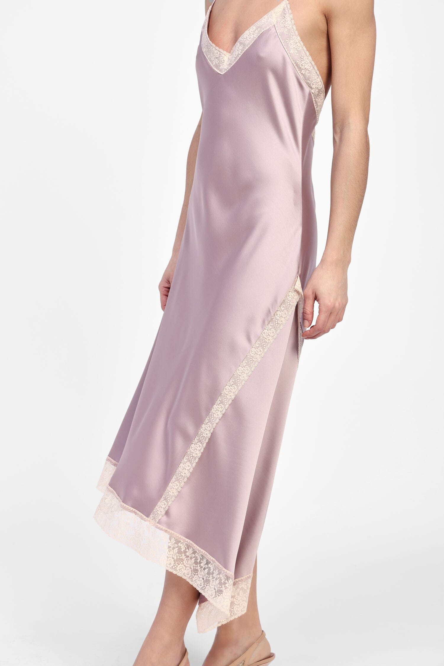 Vestito Lingerie Asimmetrico Scollo A V E Spalline Dixie