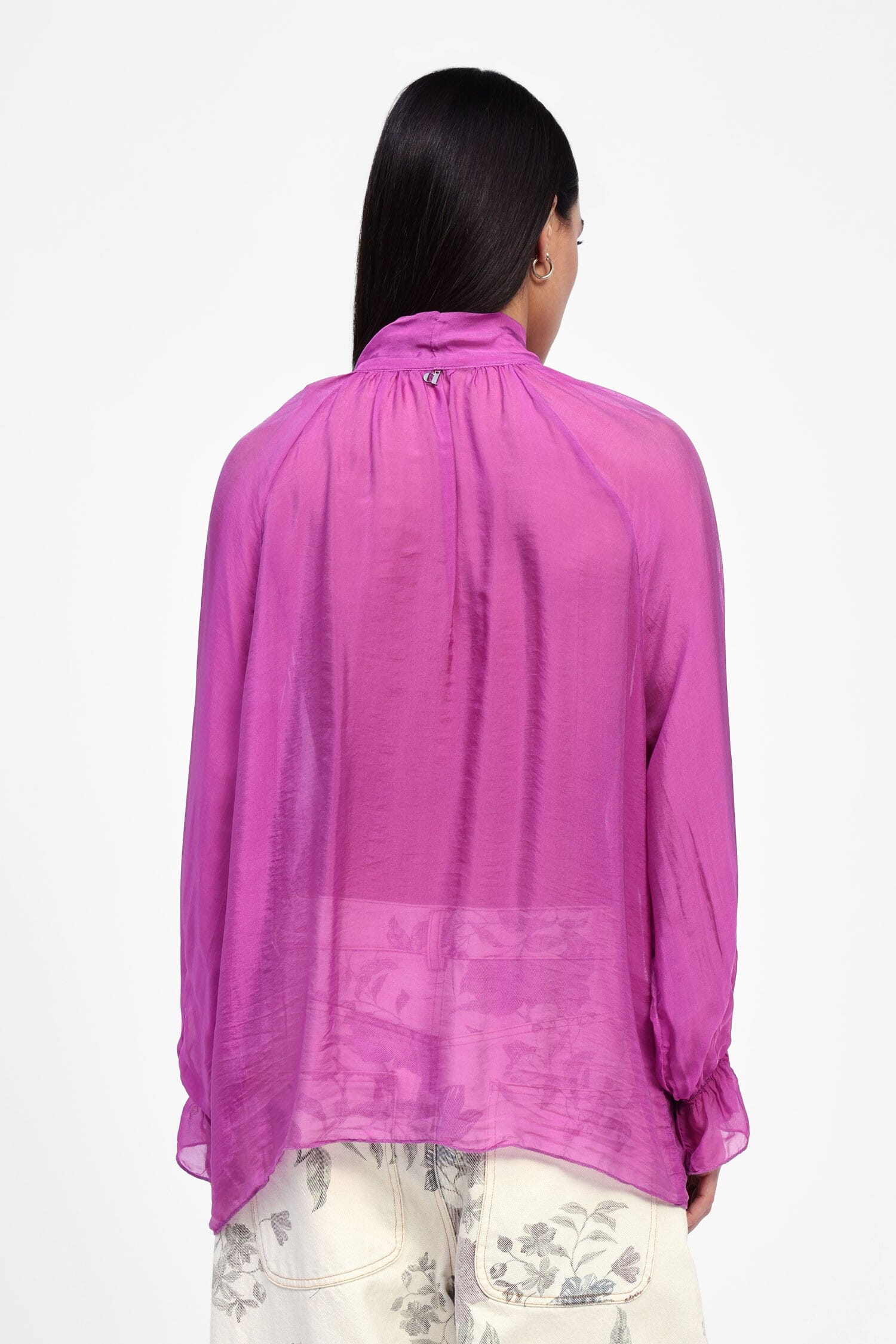 Camicia Trasparente Con Fiocco Dixie