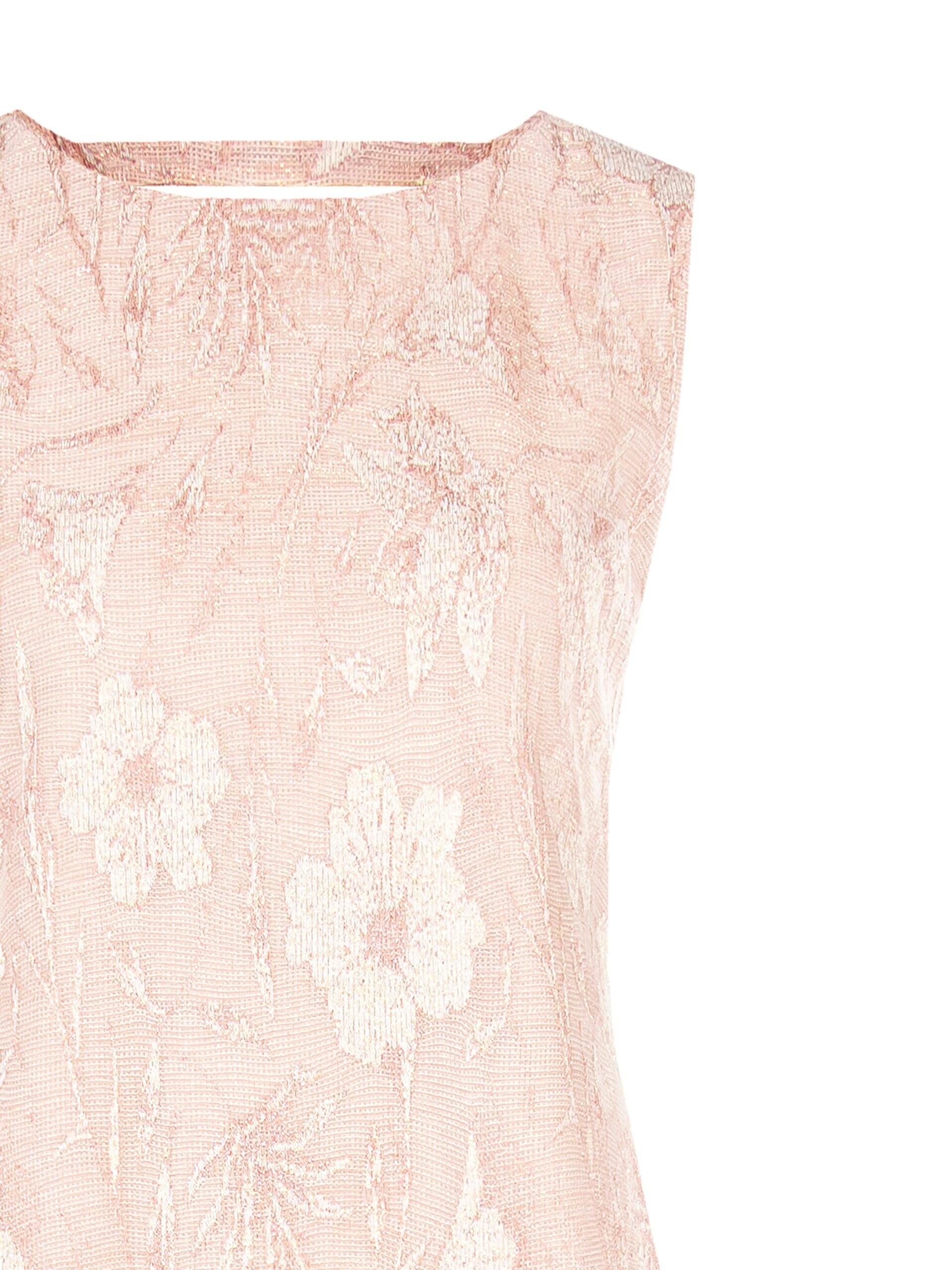 Abito Corto A Tubino In Misto Cotone Jacquard Con Lurex Rinascimento