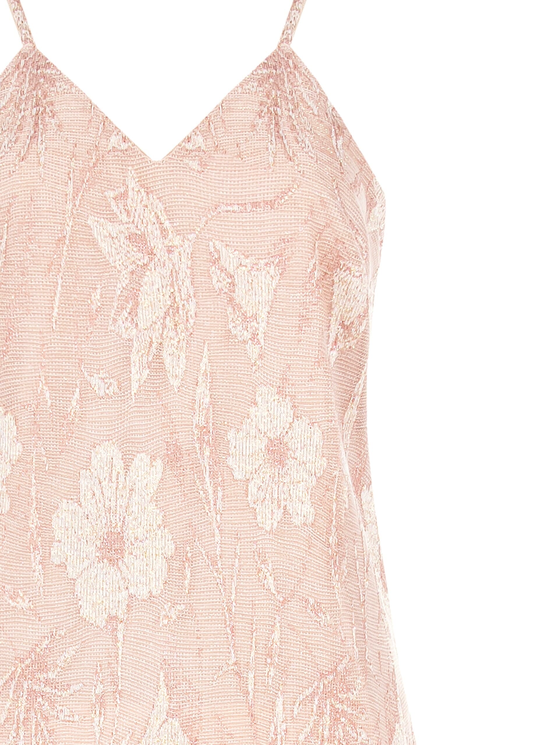 Abito Lungo Sottoveste In Misto Cotone Jacquard Con Lurex Rinascimento