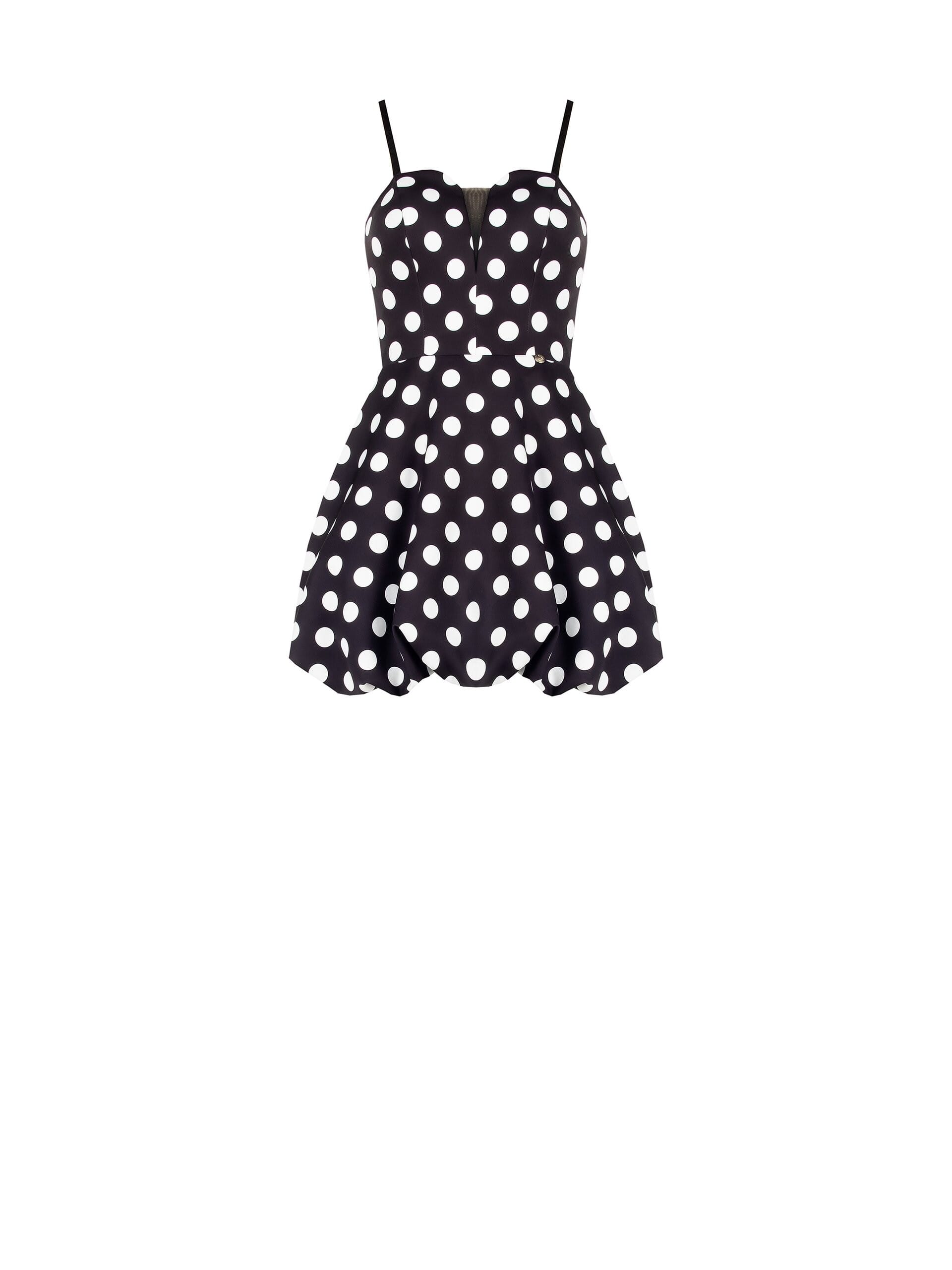 Abito Corto A Palloncino A Pois Rinascimento