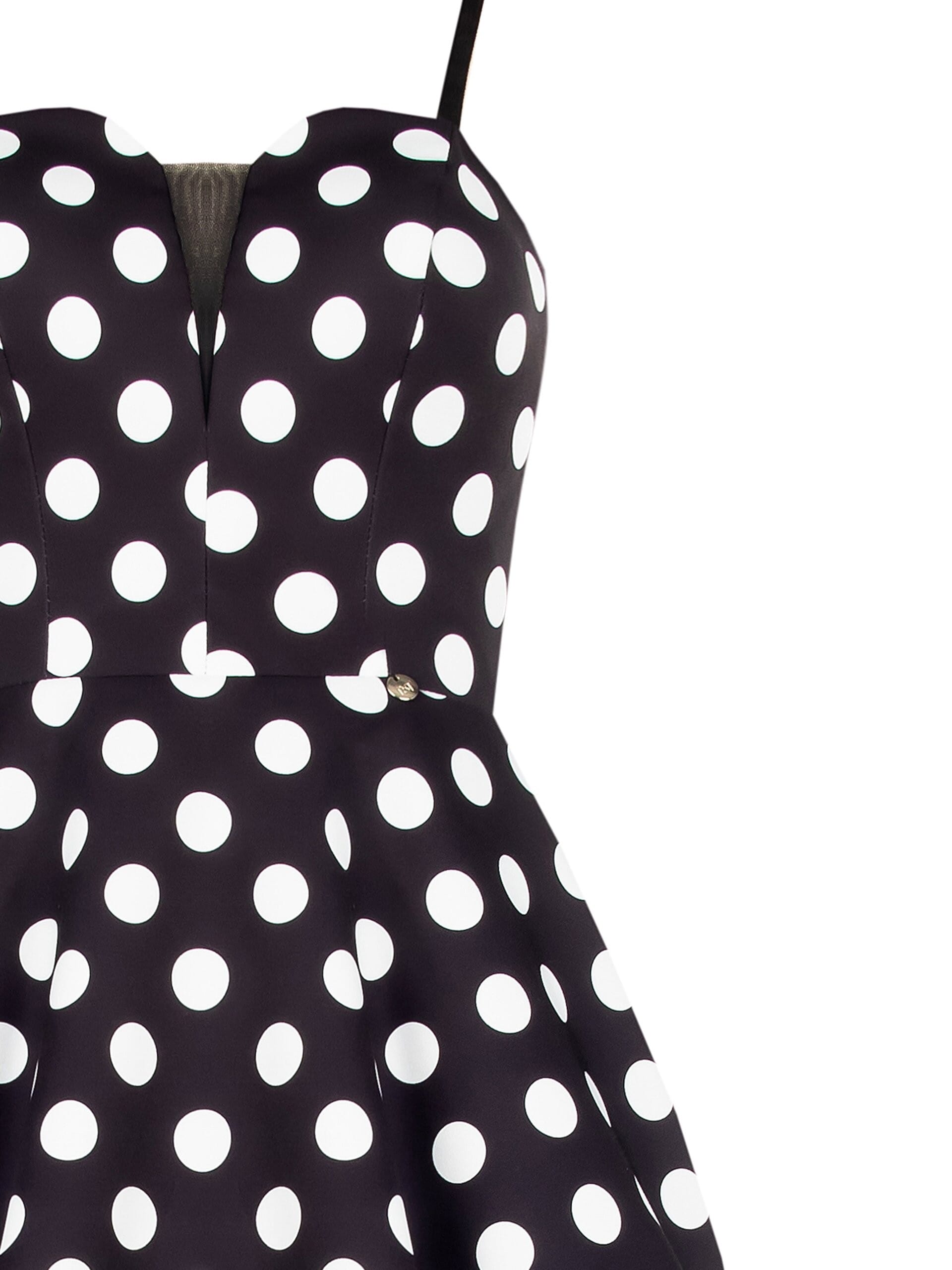 Abito Corto A Palloncino A Pois Rinascimento